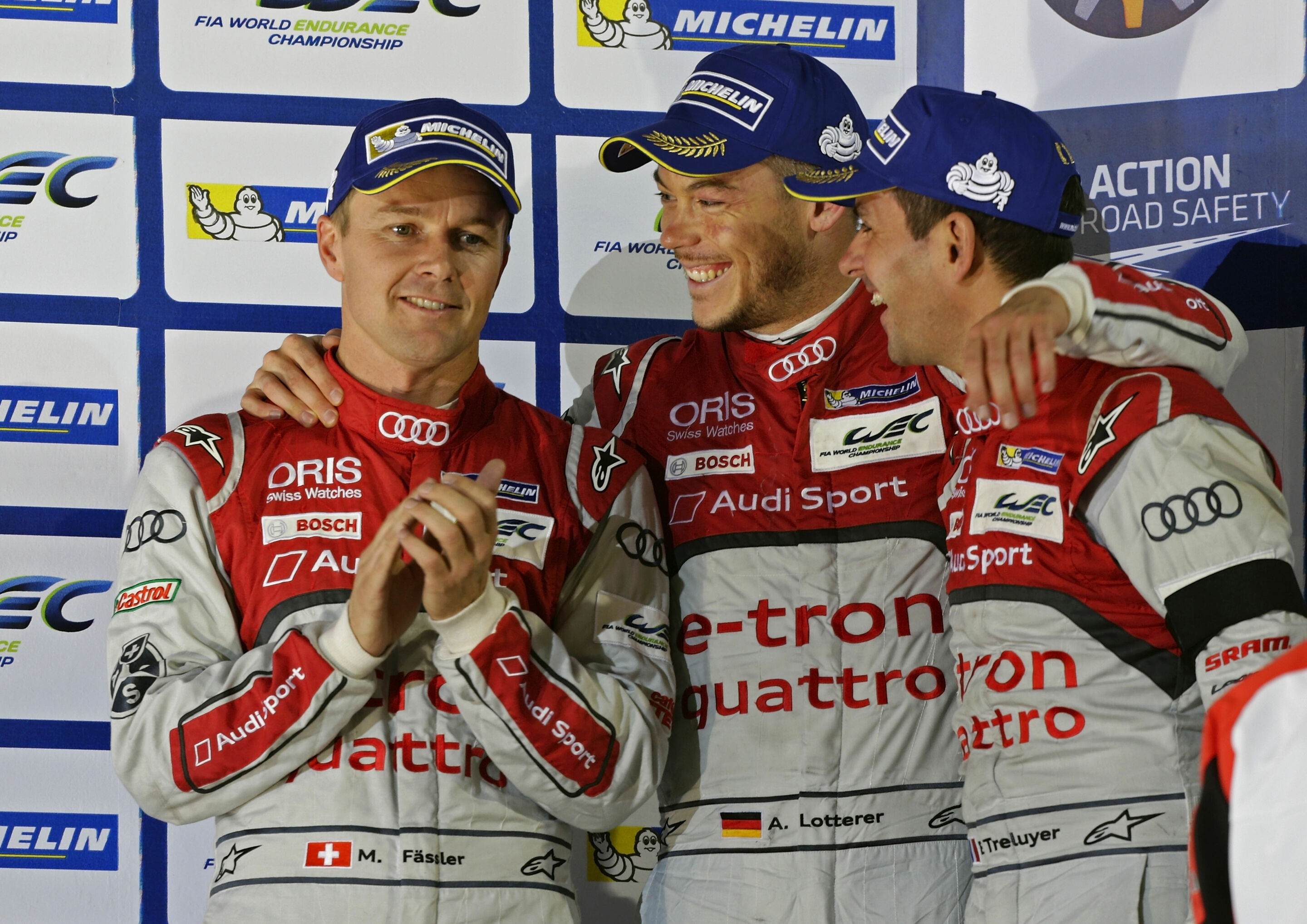 WEC Bahrain 2015 - Marcel Fässler, André Lotterer, Benoît Tréluyer