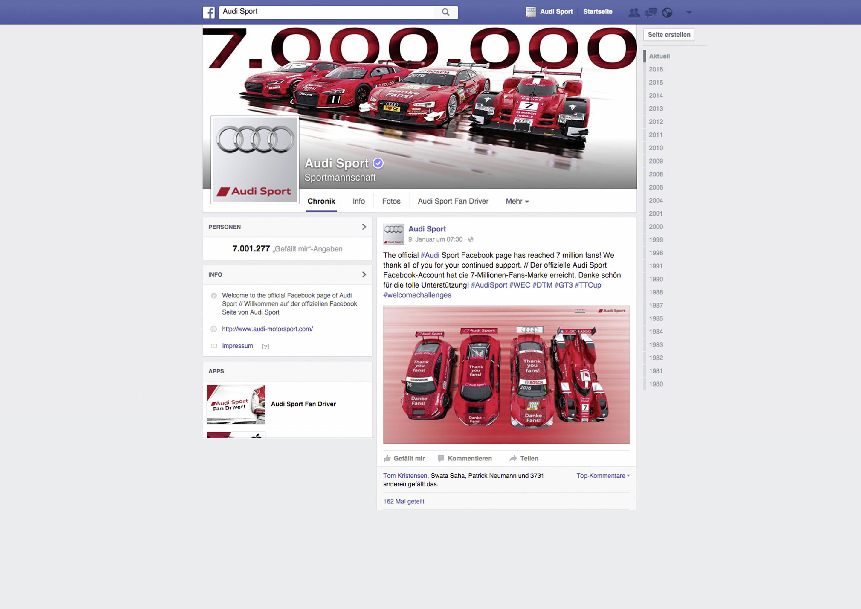 Audi Sport Facebook - Facebook Audi Sport