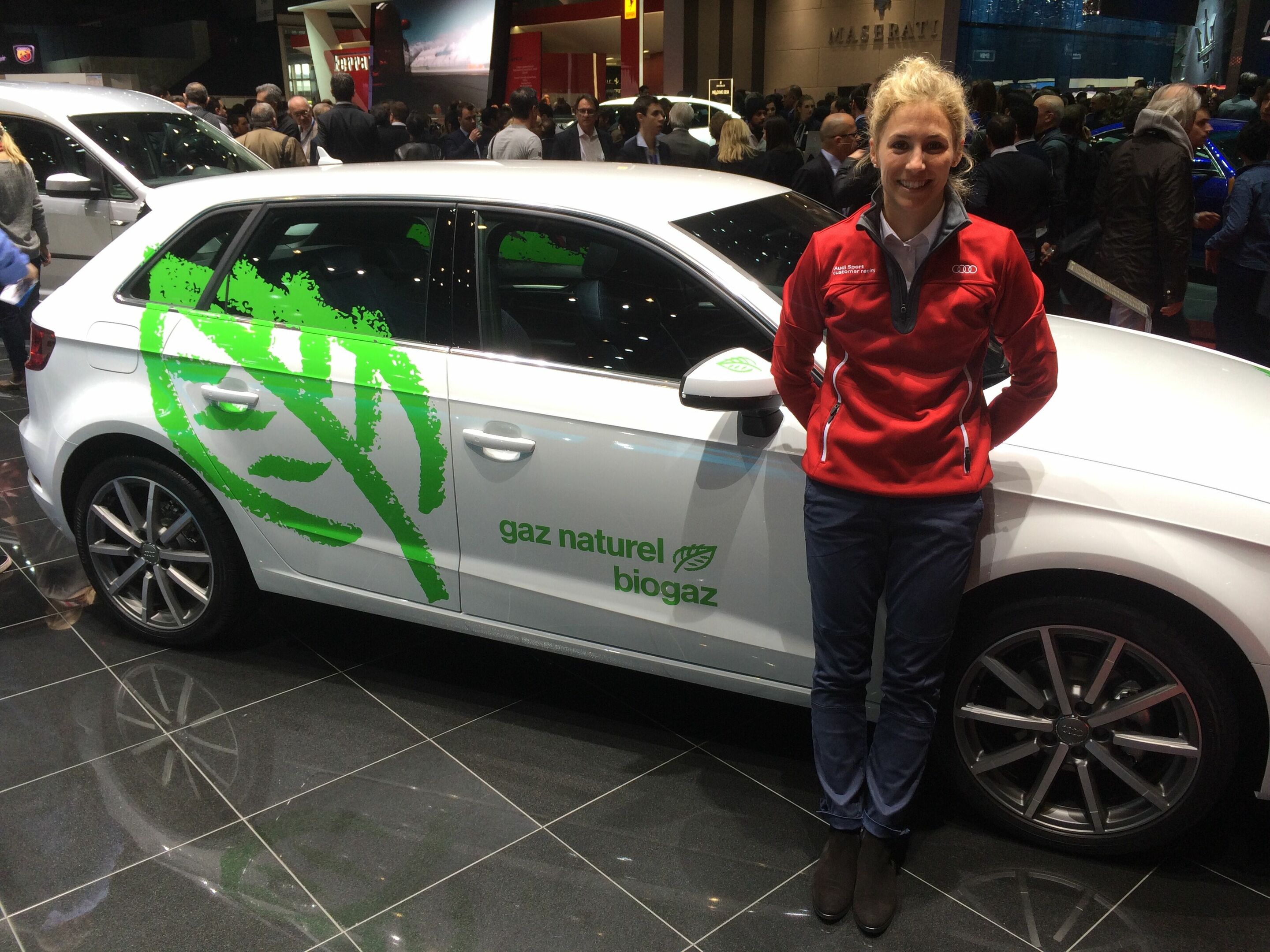 Automobilsalon Genf 2016 - Rahel Frey, Audi A3 g-tron