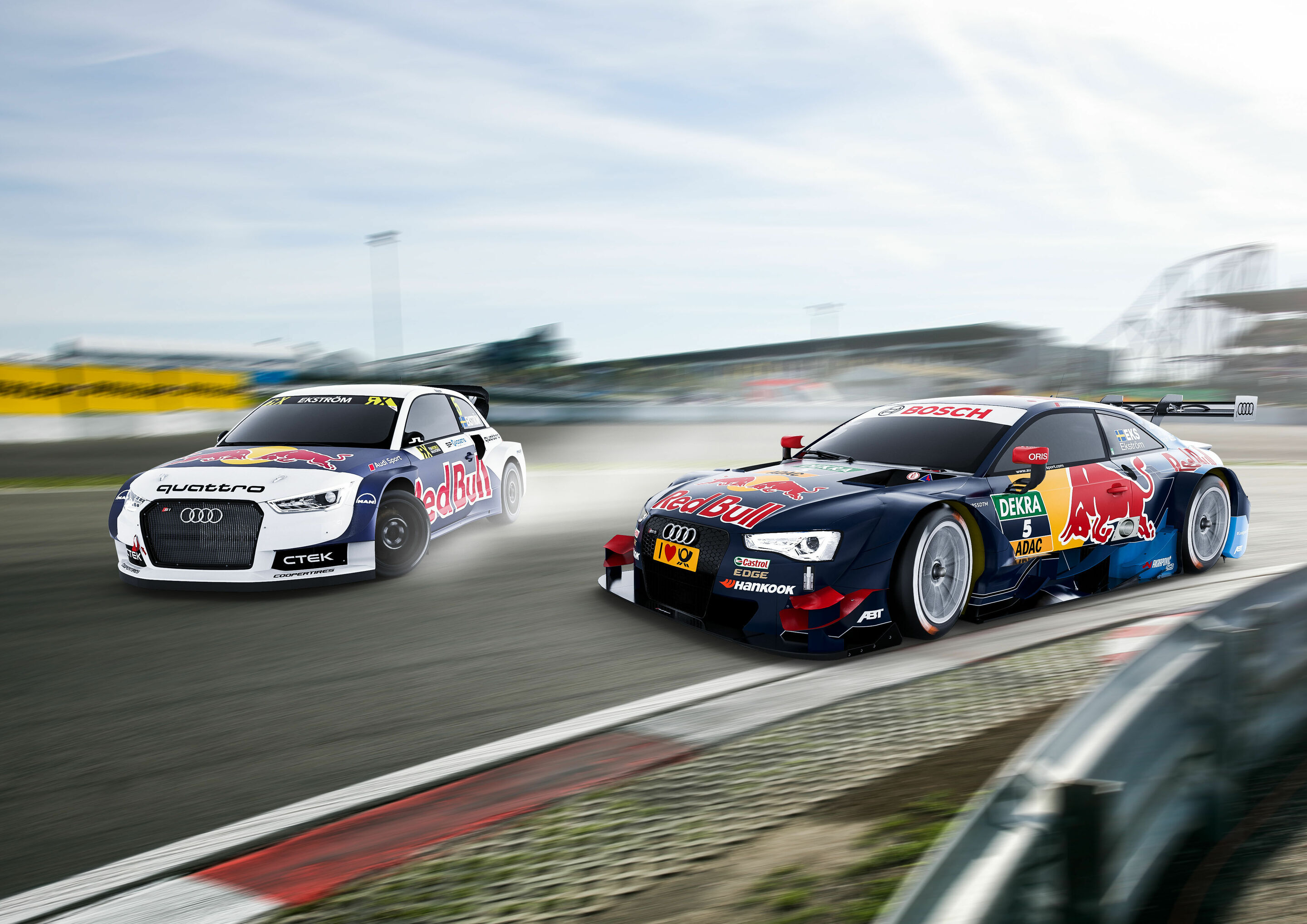 DTM World RX - Audi S1 EKS RX quattro (EKS), Red Bull Audi RS 5 DTM #5 (Audi Sport Team Abt Sportsline), Mattias Ekström