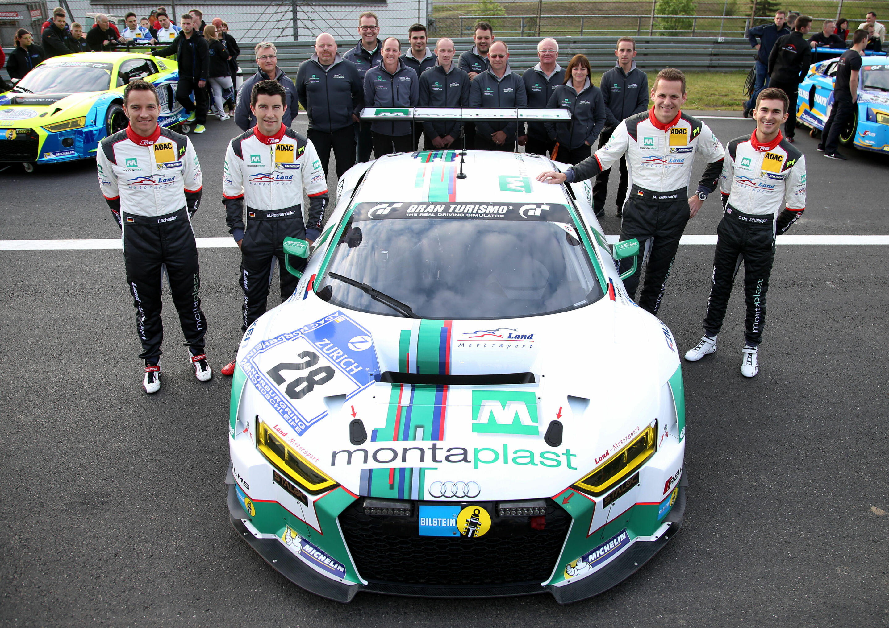 24h Nürburgring - Audi R8 LMS #28 (montaplast by Land-Motorsport), Timo Scheider / Mike Rockenfeller / Marc Basseng/Connor De Phillippi