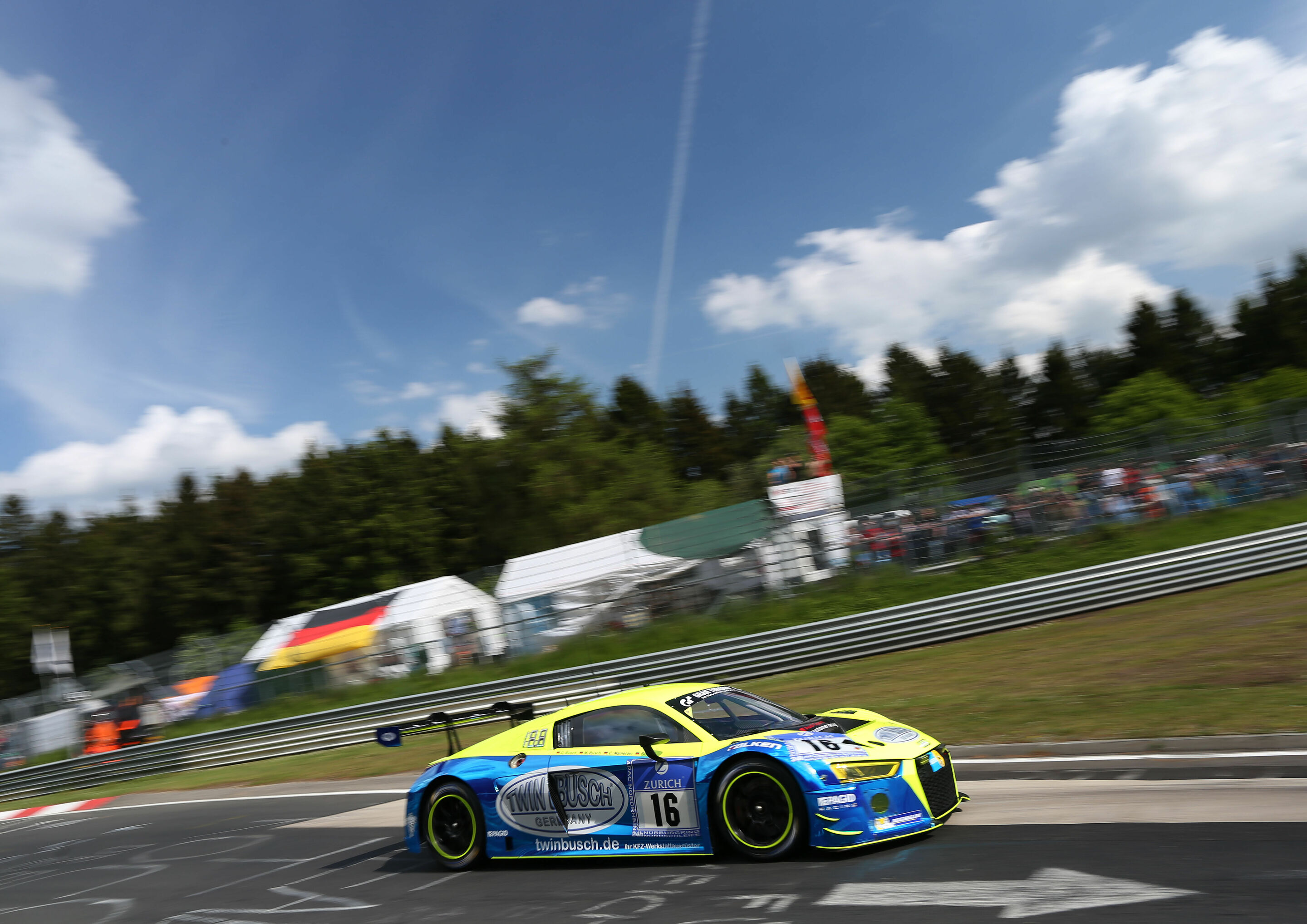 Motorsports / 24h Nürburgring - Audi R8 LMS #16 (Twin Busch Motorsport), Dennis Busch/Marc Busch/Christian Mamerow/René Rast