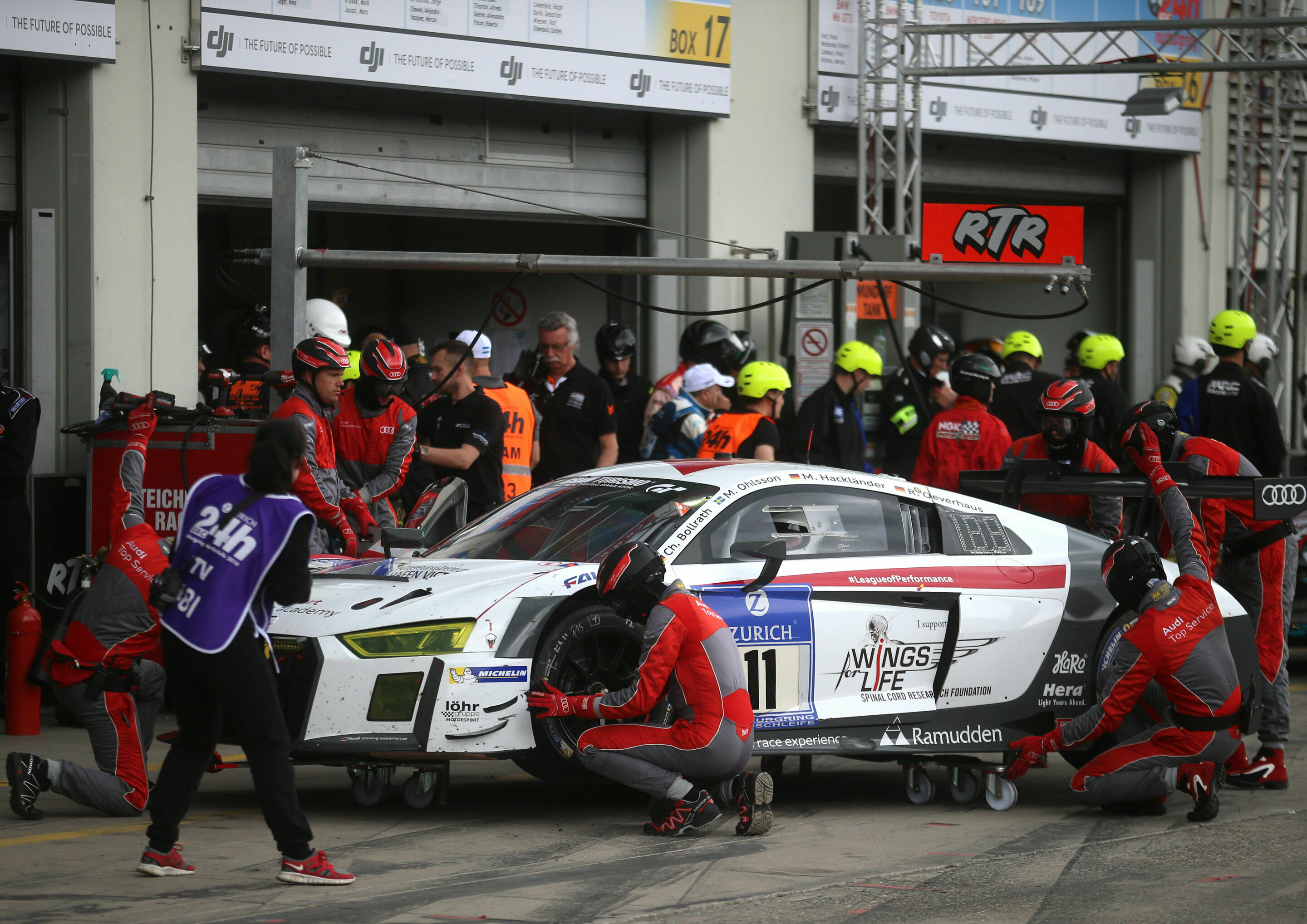 24h Nürburgring 2016 - Audi R8 LMS #11 (Audi race experience), Christian Bollrath/Maximilian Hackländer/Ralf Oeverhaus/Micke Ohlsson