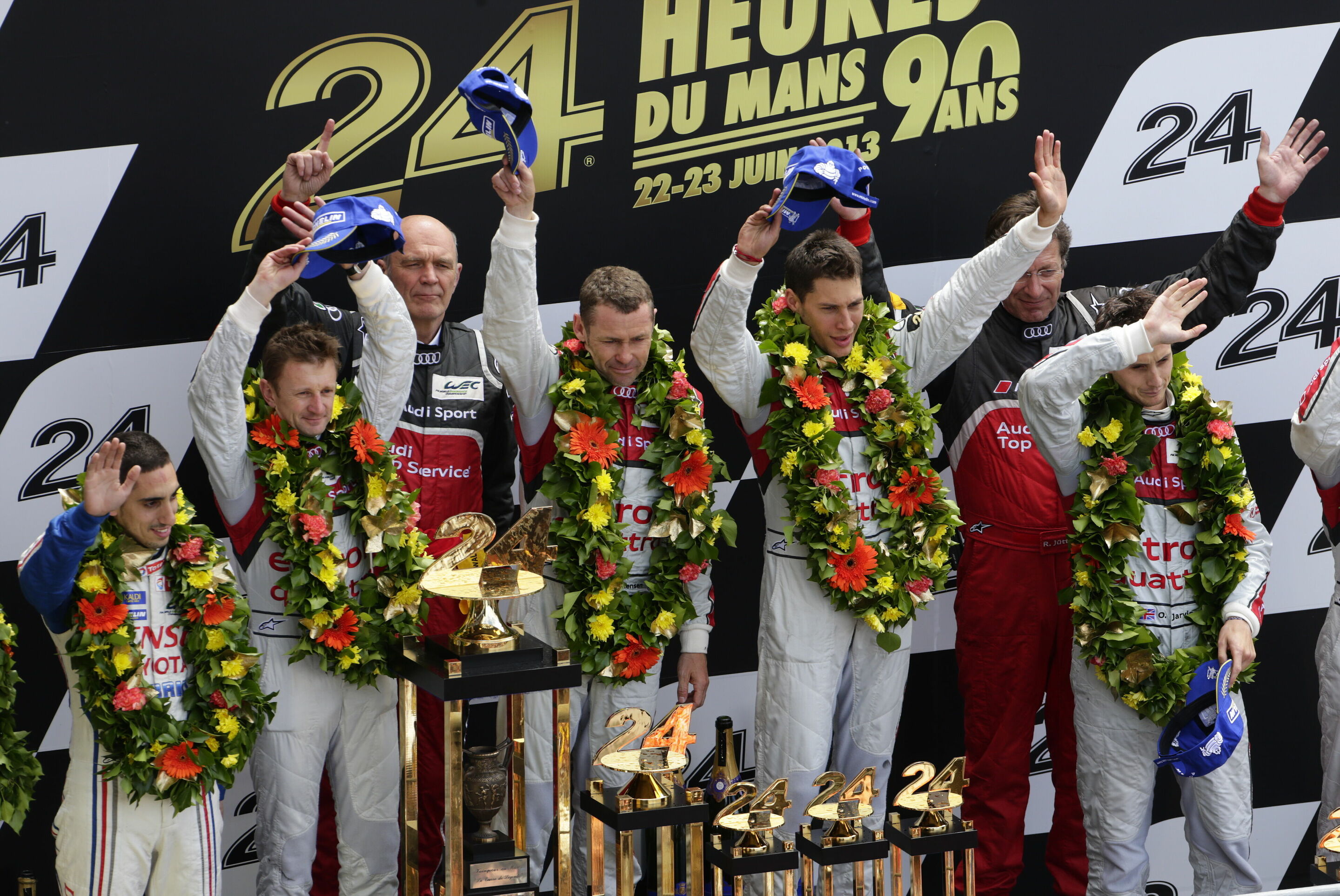 24h Le Mans 2013 - Die Sieger von 2013, Allan McNish, Tom Kristensen und Loïc Duval