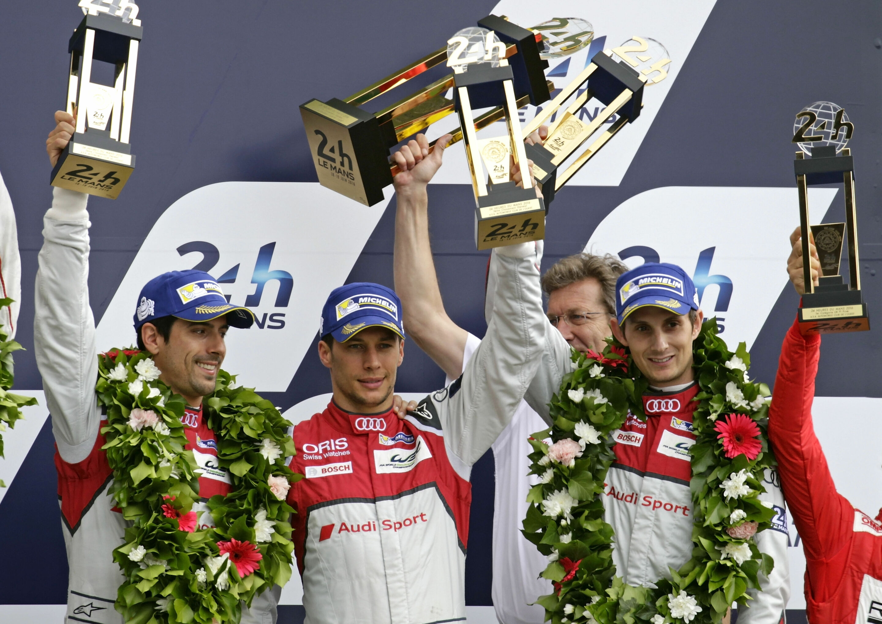24h Le Mans 2016 - Lucas di Grassi, Loïc Duval, Ralf Jüttner, Oliver Jarvis