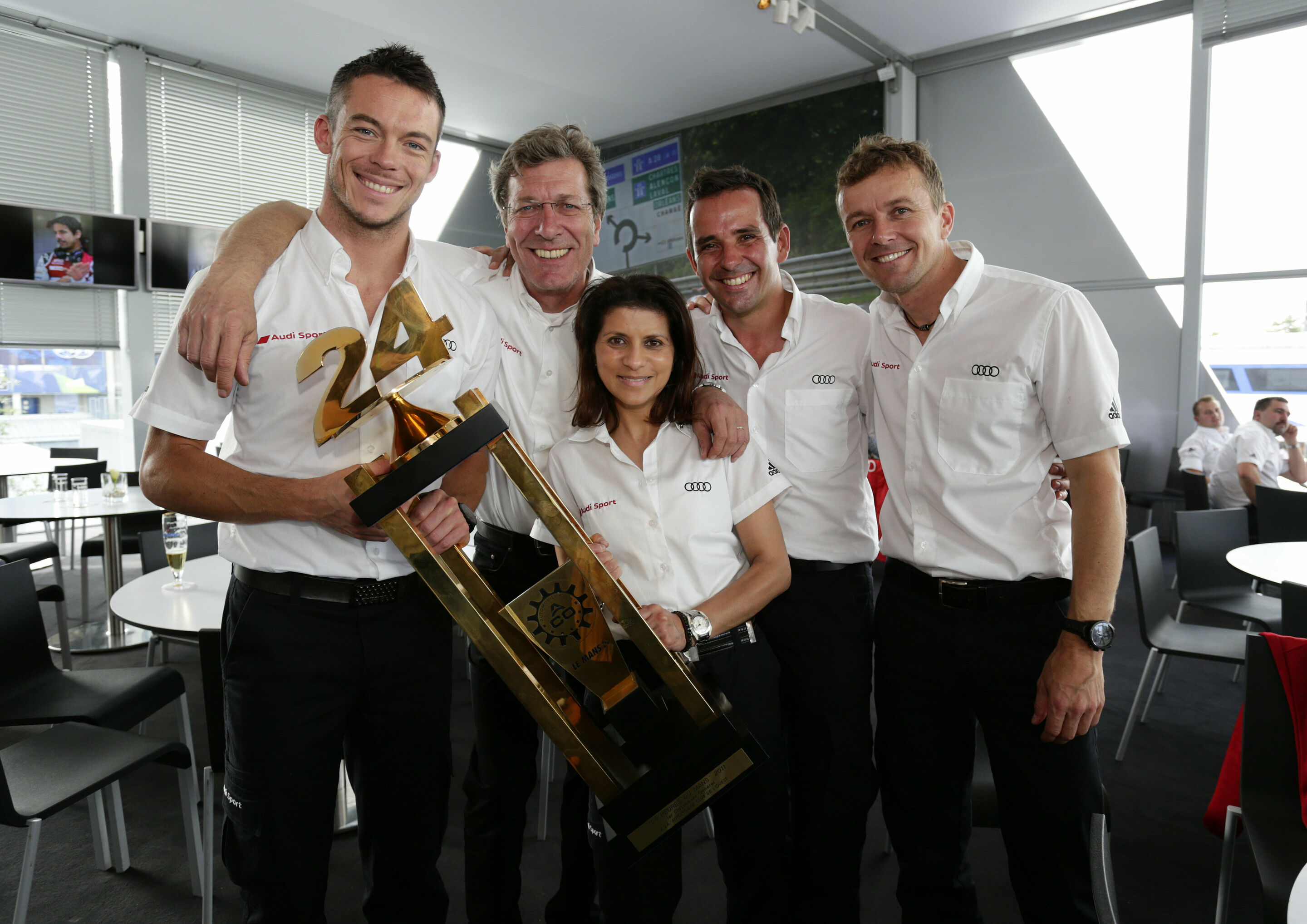 24h Le Mans 2016 - Leena Gade, André Lotterer, Ralf Jüttner, Benoît Tréluyer, Marcel Fässler
