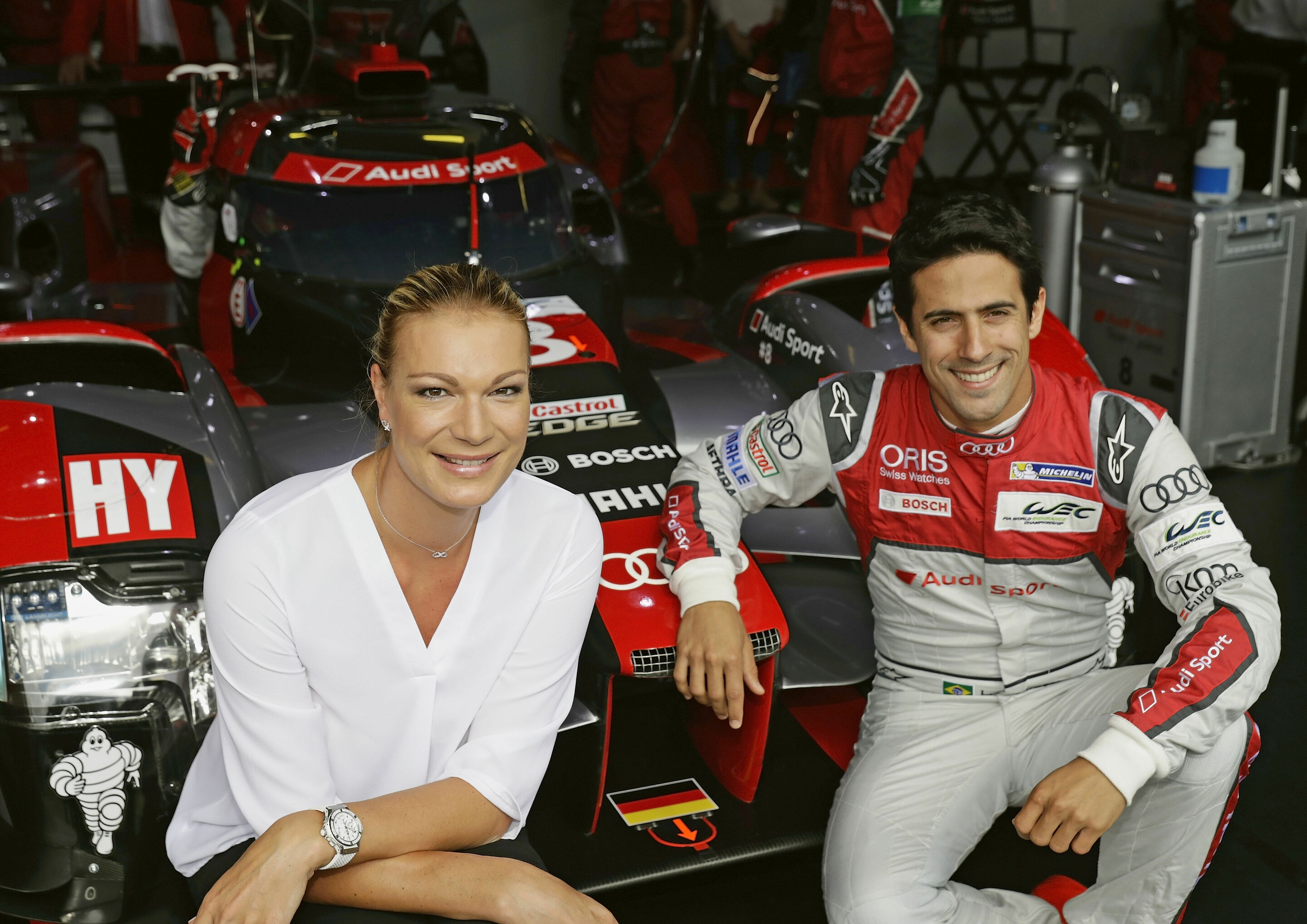 WEC Nürburgring 2016 - Maria Höfl-Riesch, Lucas di Grassi