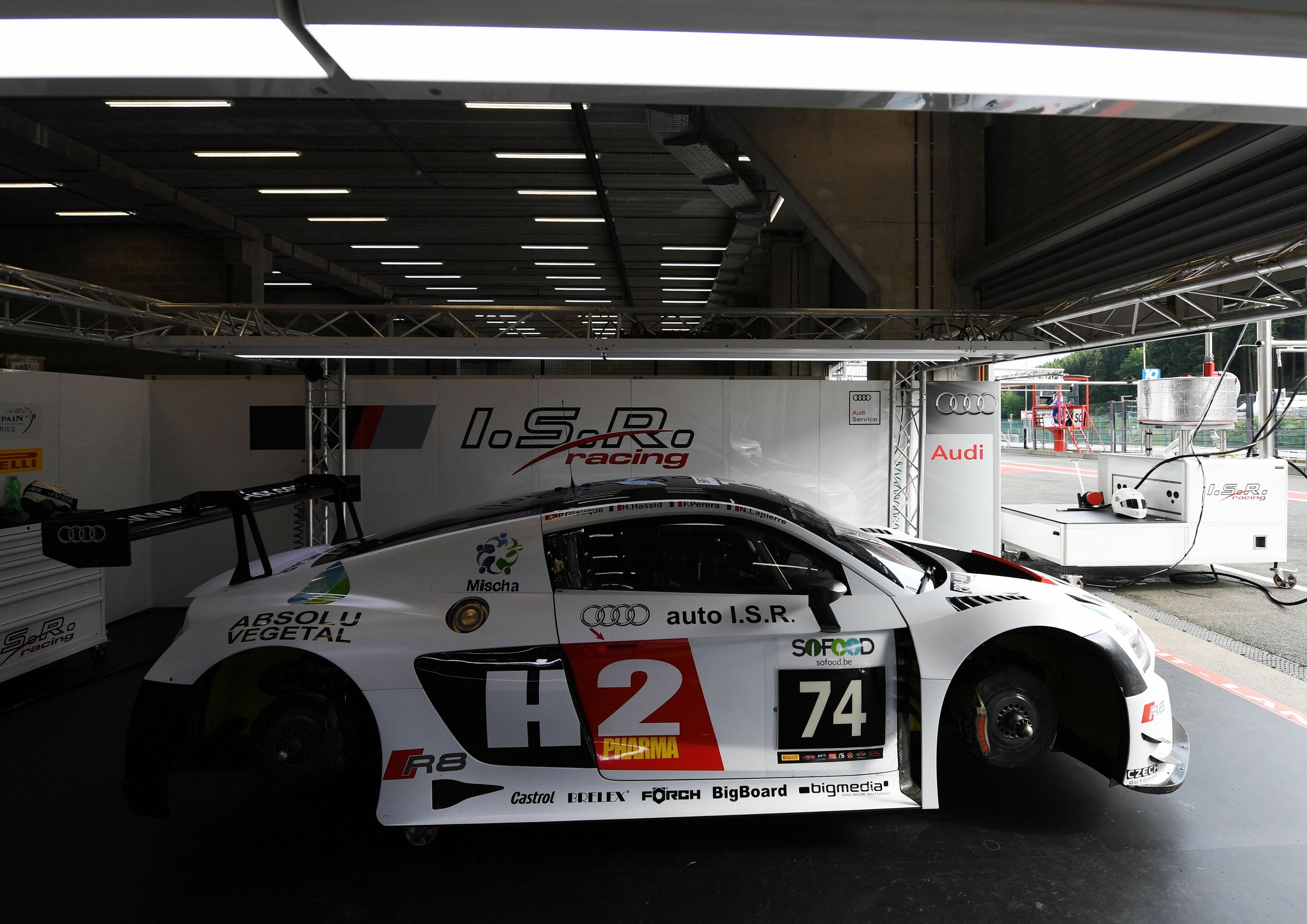 24h Spa 2016 - Audi R8 LMS #74 (I.S.R. Racing), Philippe Giauque/Henry Hassid/Nicolas Lapierre/Franck Perera