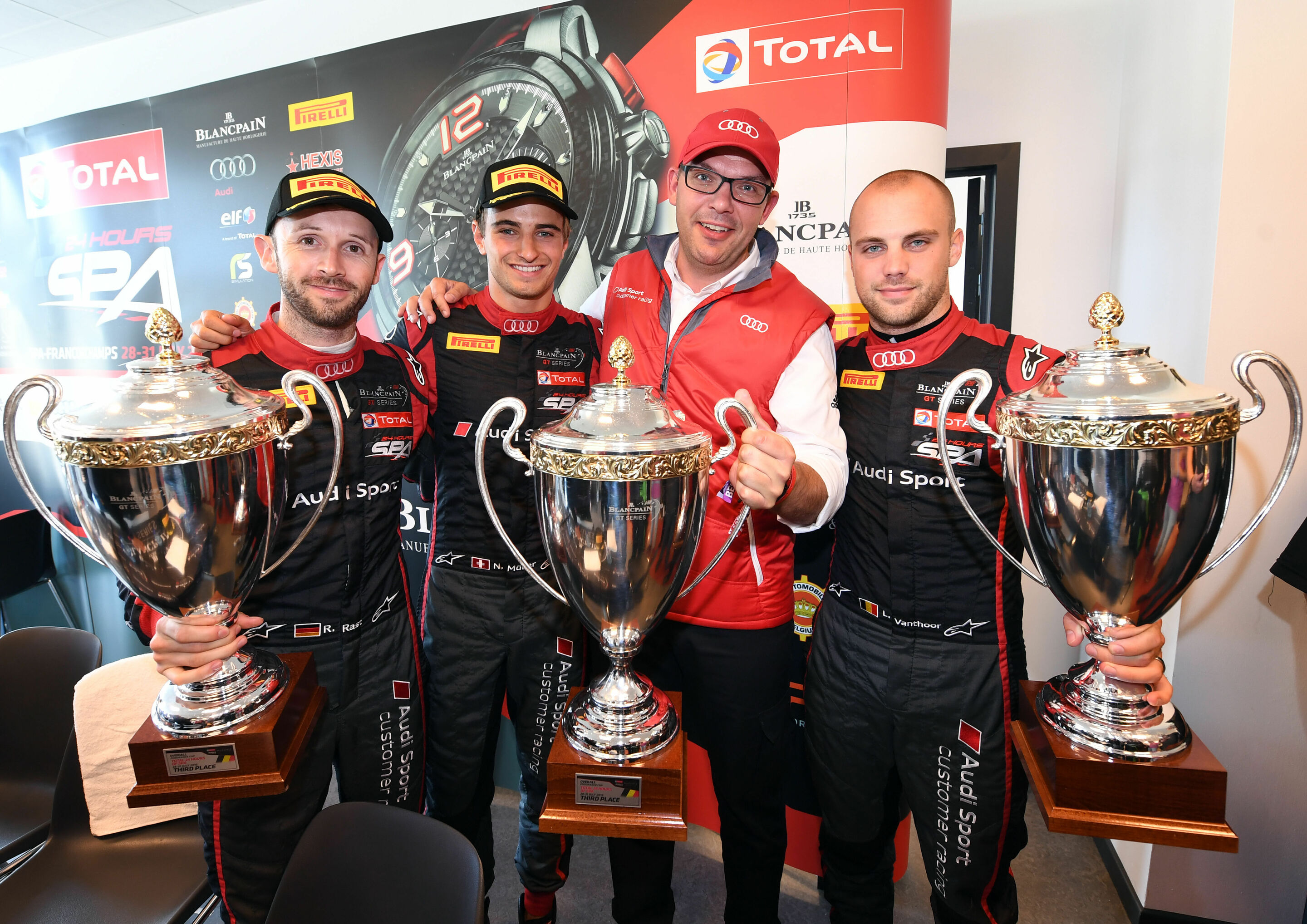 24h Spa 2016 - René Rast, Nico Müller, Chris Reinke, Laurens Vanthoor