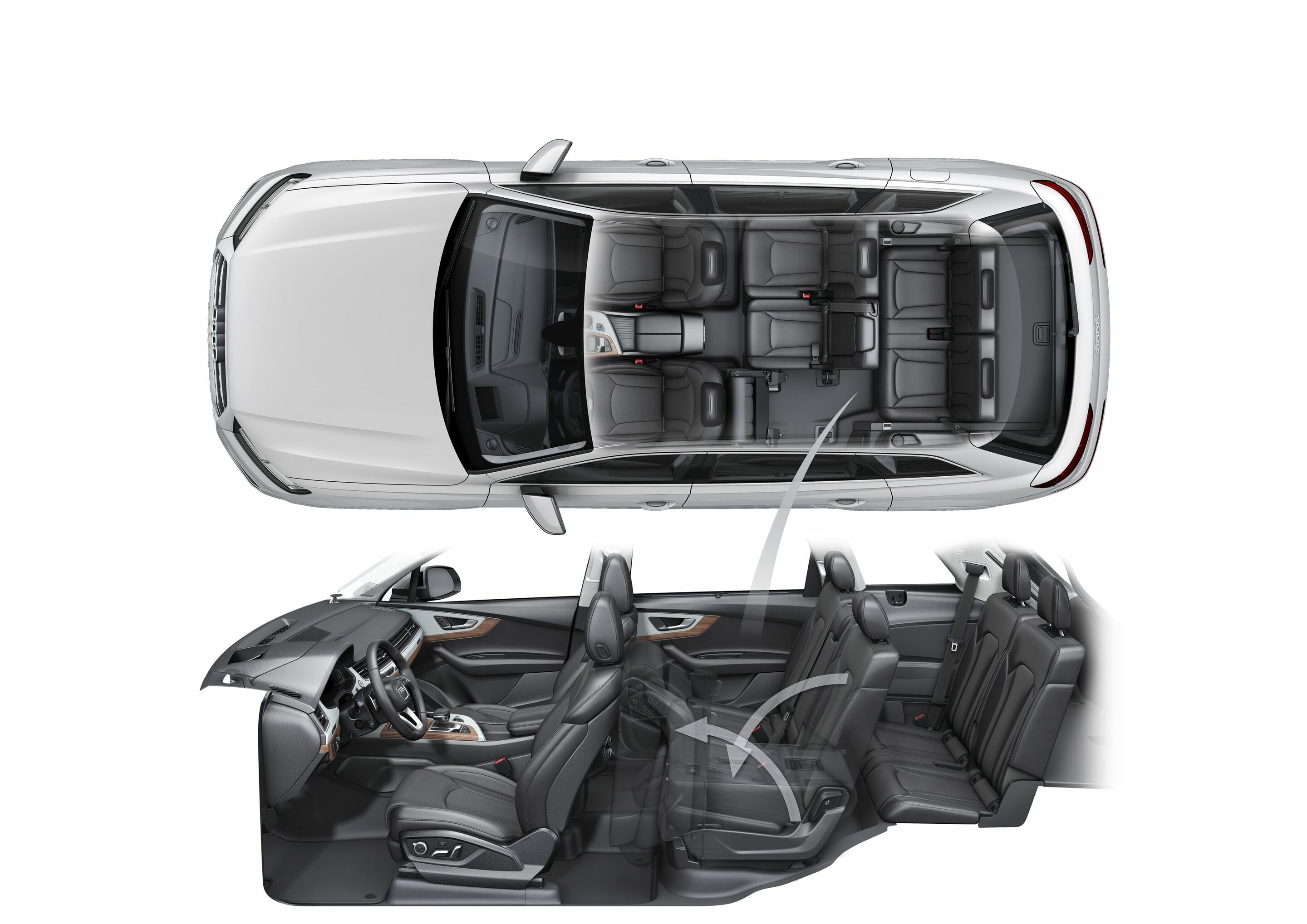 Audi Q7 - Schmuckillustrationen für die Basisinformation