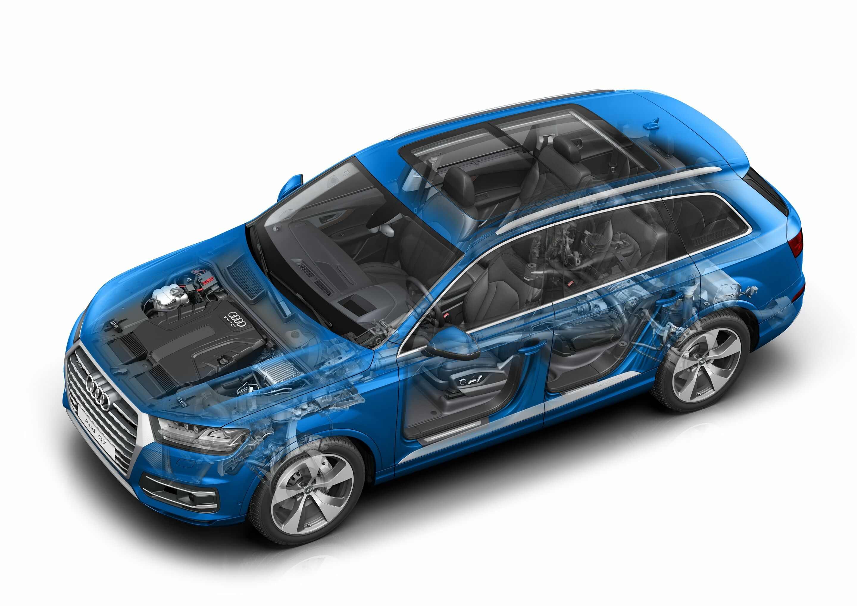Audi Q7 - Schmuckillustrationen für die Basisinformation