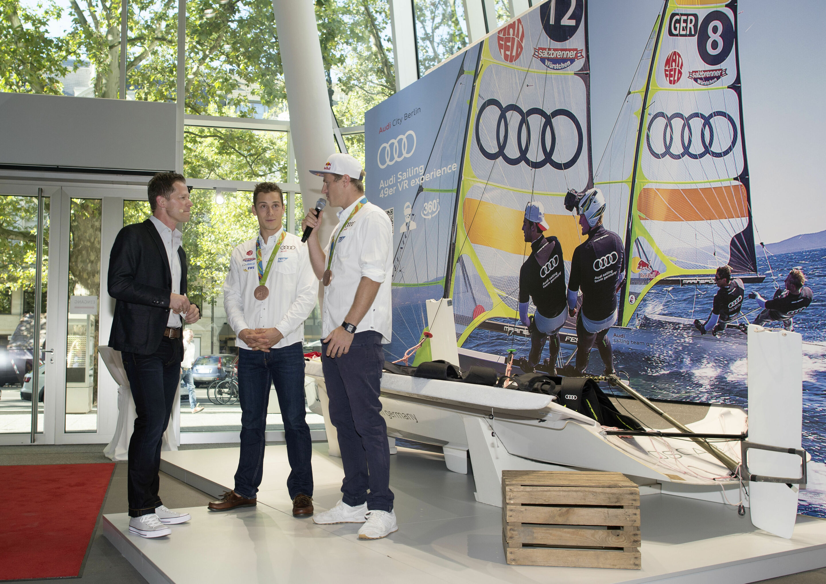 Audi City Berlin - Huge reception for Olympic heroes Erik Heil and Thomas