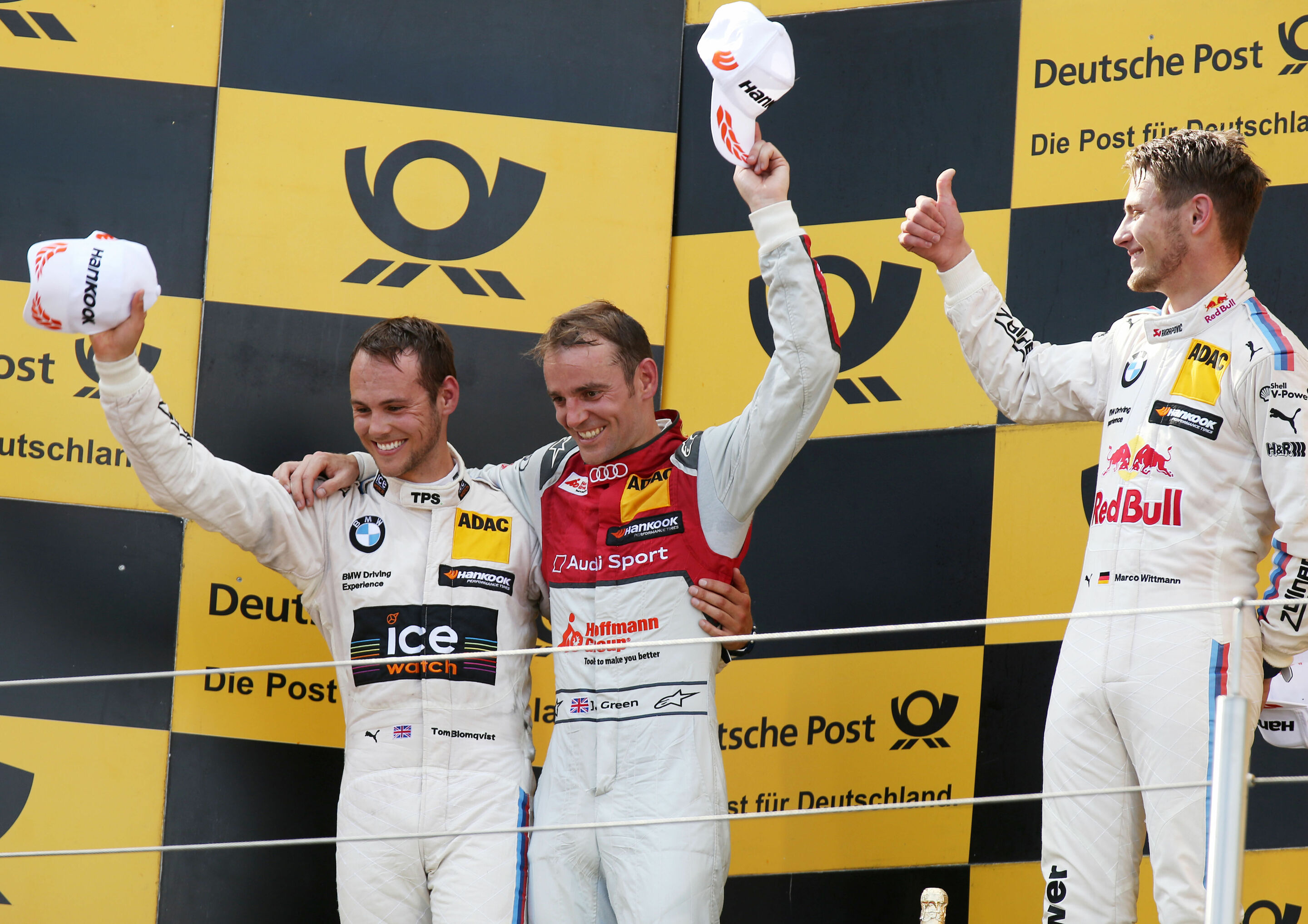 DTM Nürburgring 2016 - Tom Blomquist, Jamie Green, Marco Wittmann