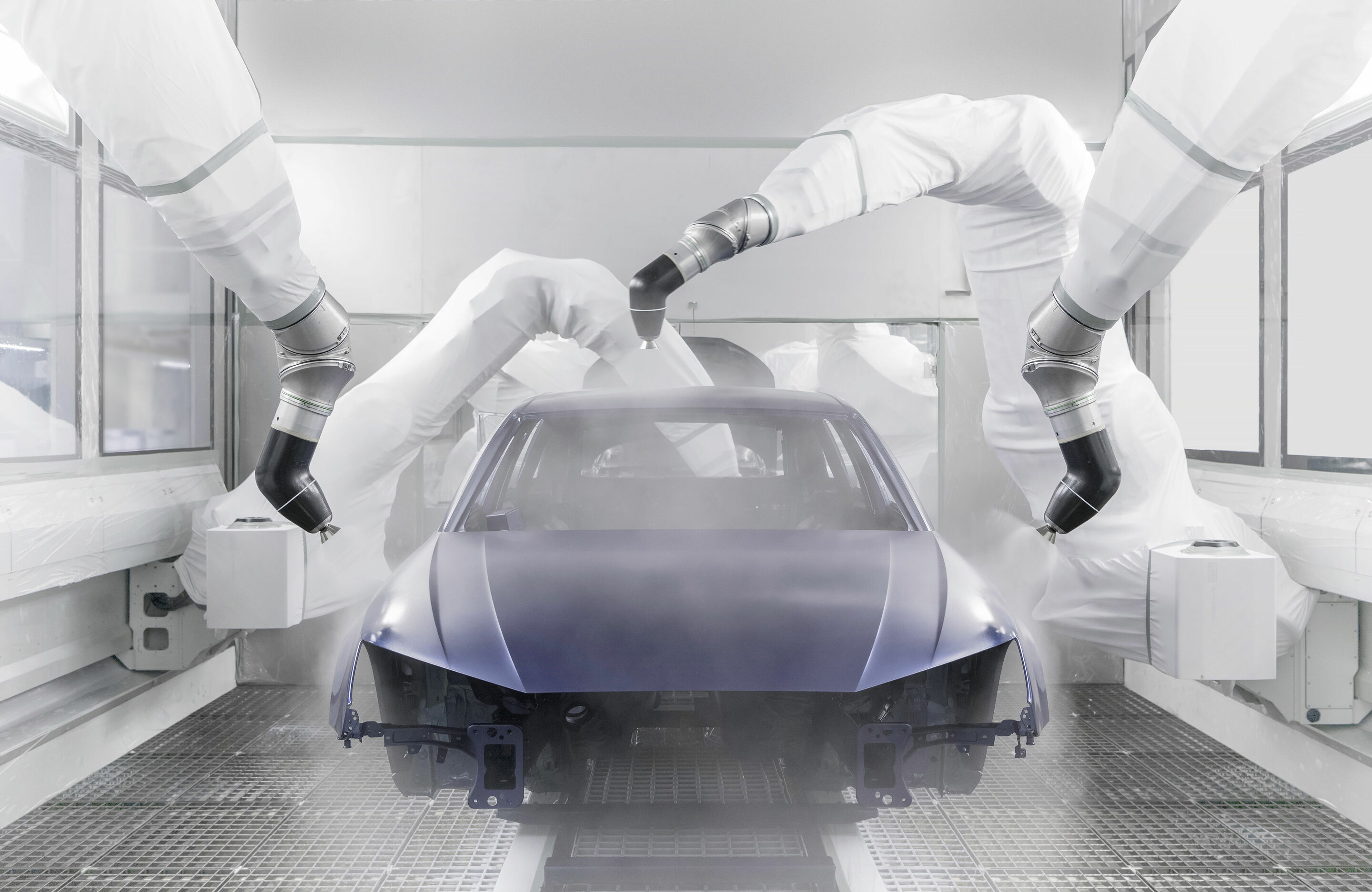 Audi Ingolstadt: Audi A4/ A5 topcoat paint shop - Audi has put a new topcoat paint shop into operation at its plant in Ingolstadt. The 12,000-square-meter building (129,000 sq. ft.) is locates in the north of the plant site.