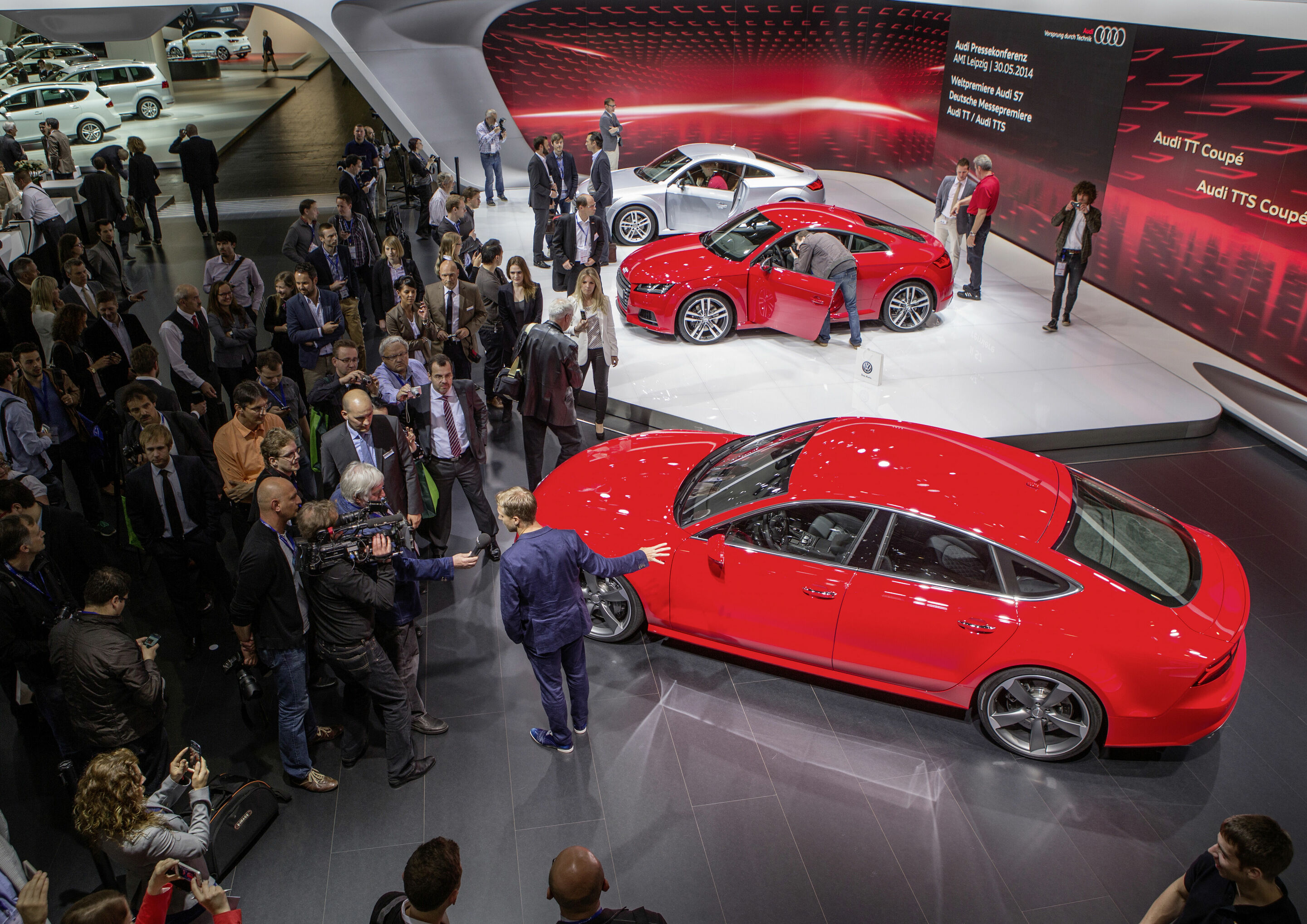 Audi auf der 22. AMI in Leipzig - Die Marke mit den Vier Ringen präsentiert die Weltpremiere Audi S7 Sportback.