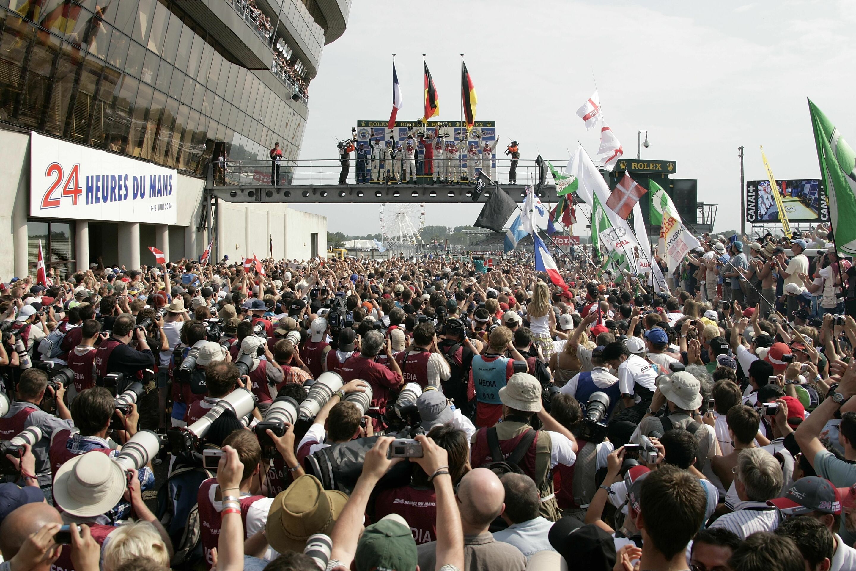 24h Le Mans 2006 - Frank Biela, Emanuele Pirro, Marco Werner, Sieger der 24h Le Mans 2006