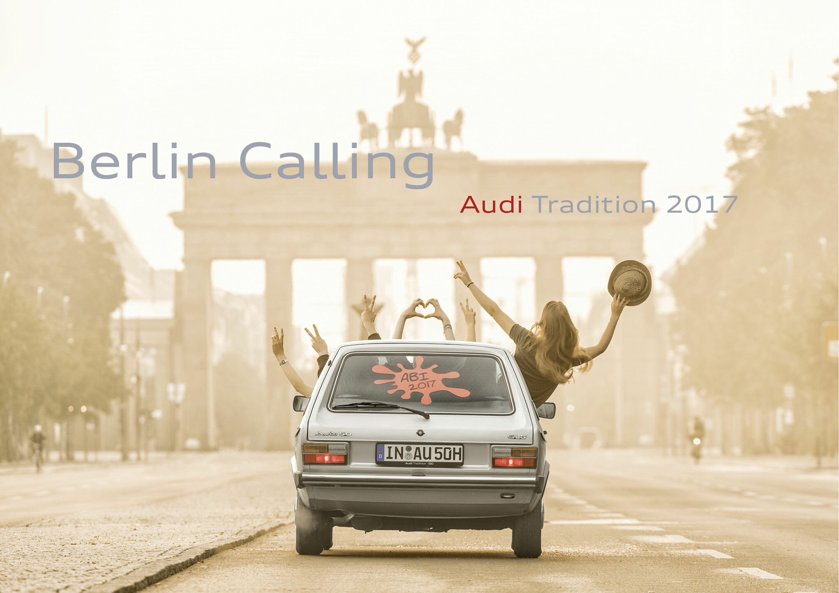 new "Berlin Calling" calendar from Audi Tradition - Cover picture – Audi 50 GLS, 1978 model