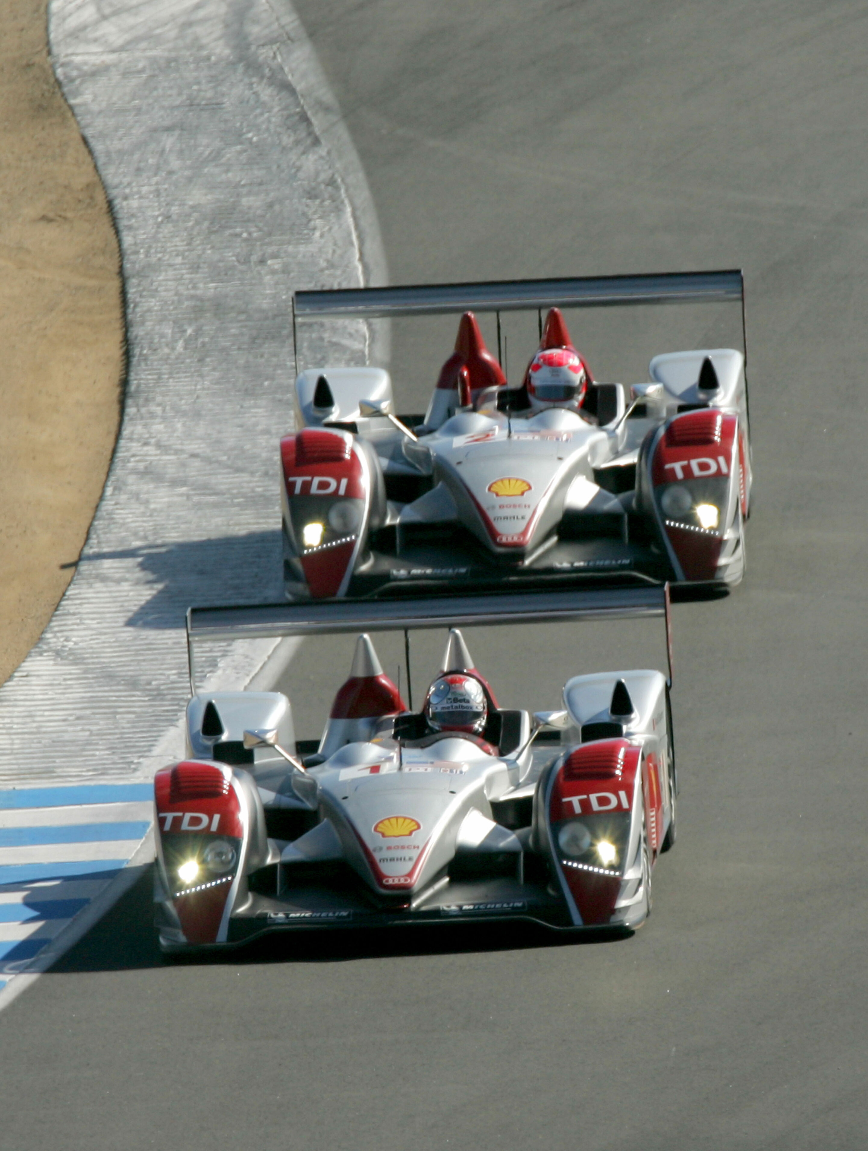 ALMS Laguna Seca 2007 - Audi R10 TDI #1 (Audi Sport North America), Dindo Capello; Audi R10 TDI #2 (Audi Sport North America), Marco Werner