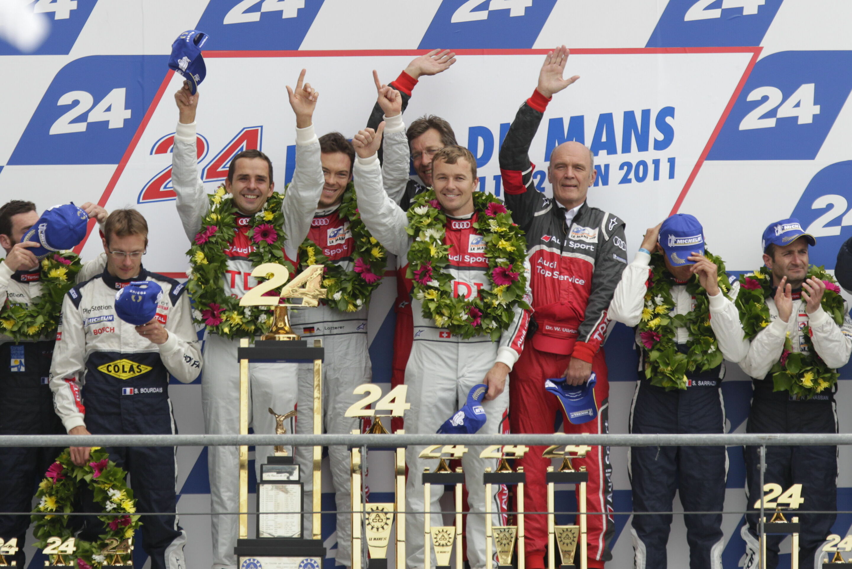 24h Le Mans 2011 - Benoît Tréluyer, André Lotterer, Ralf Jüttner, Marcel Fässler, Wolfgang Ullrich