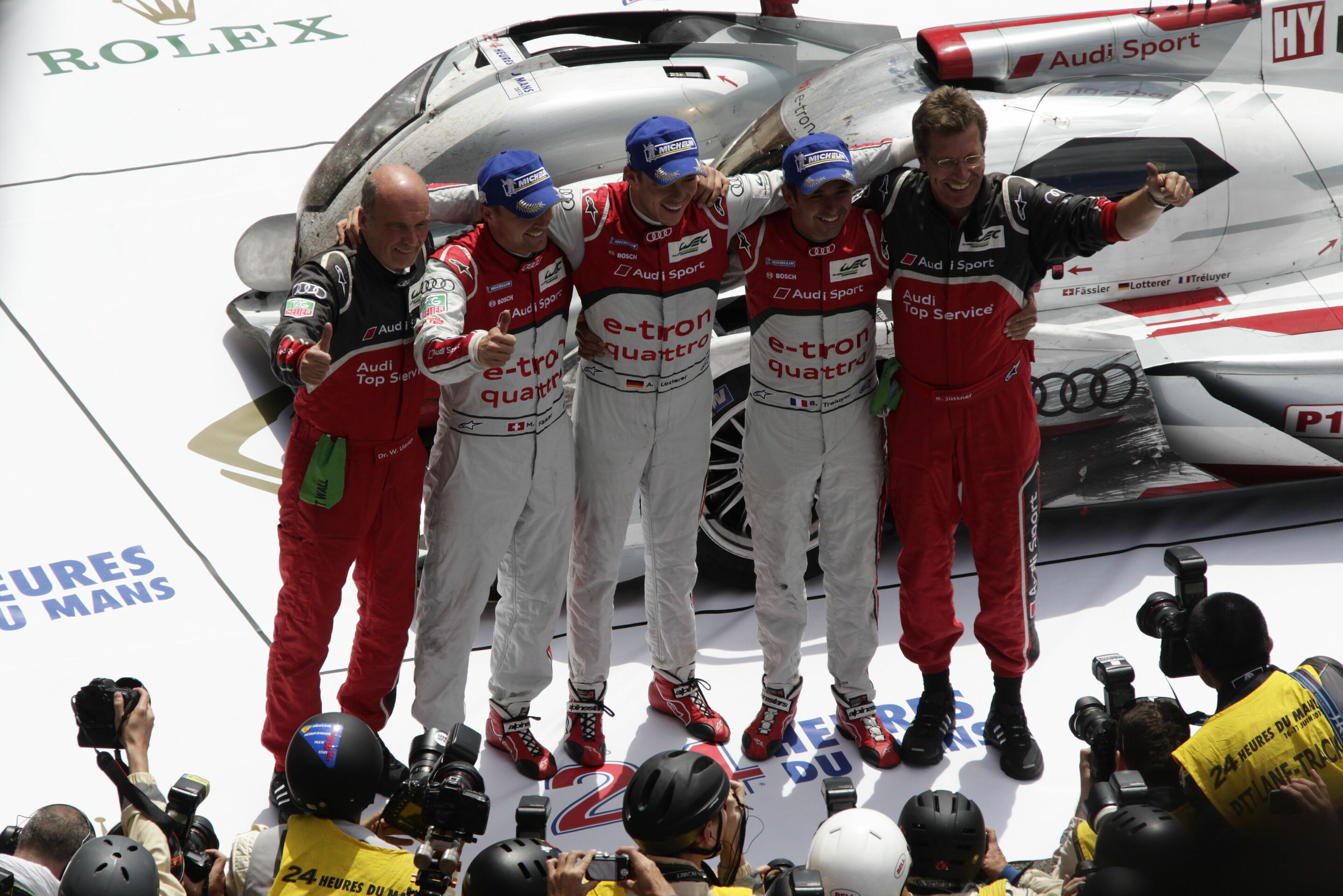 24h Le Mans 2012 - Wolfgang Ullrich, Marcel Fässler, André Lotterer, Benoît Tréluyer, Ralf Jüttner