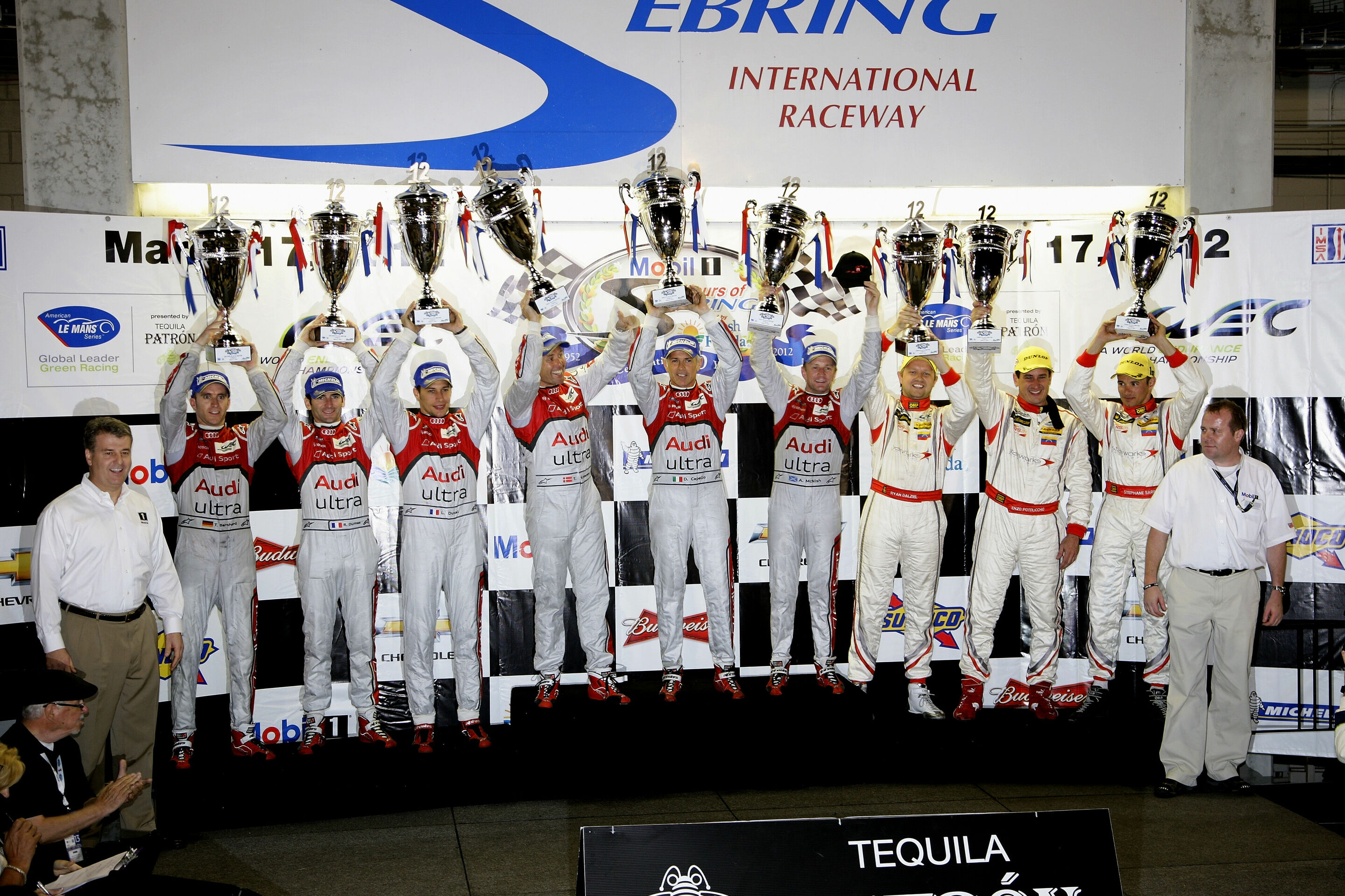 WEC Sebring 2012 - Timo Bernhard, Romain Dumas, Loïc Duval, Tom Kristensen, Dindo Capello, Allan McNish