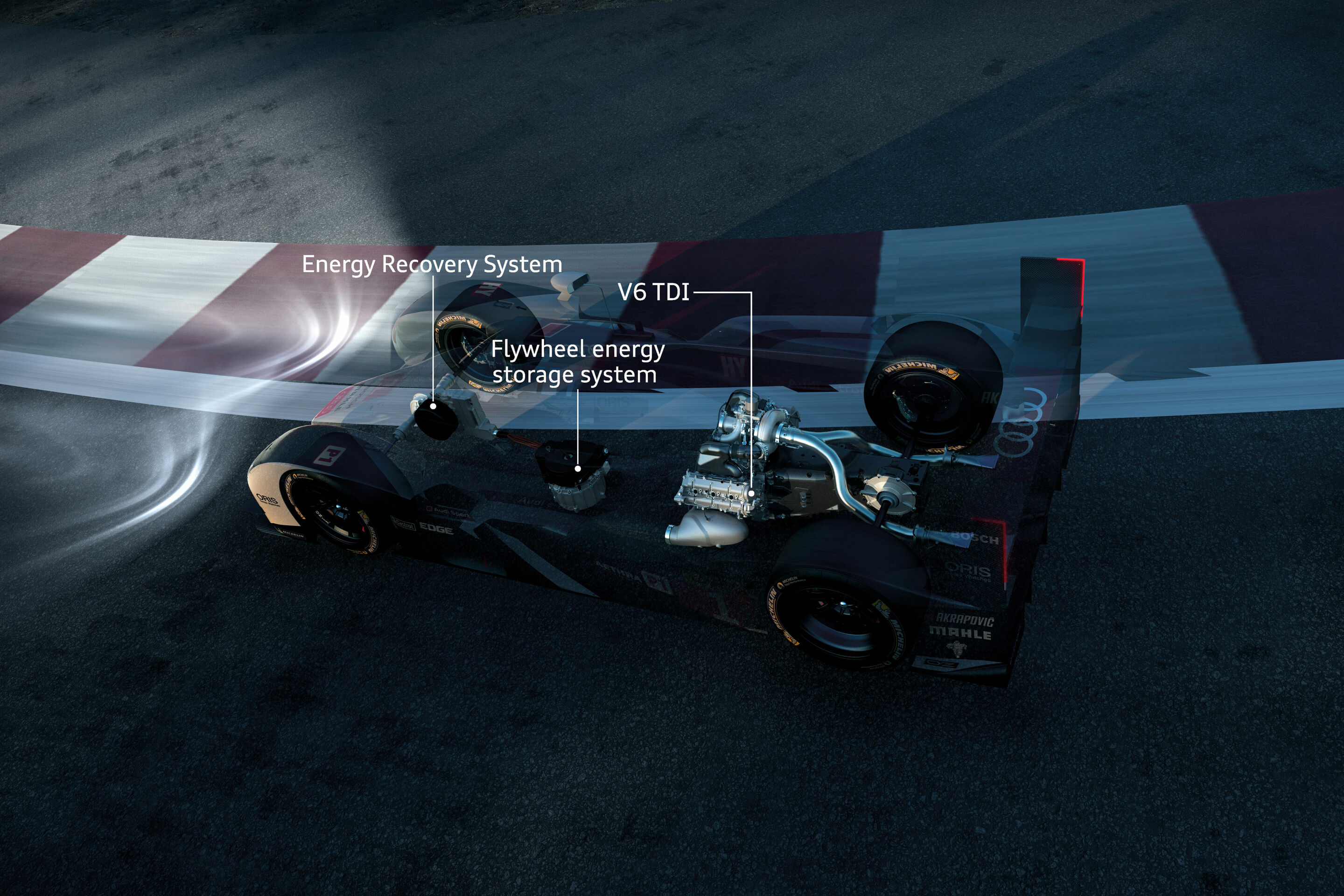 WEC 2014 - Audi R18 e-tron quattro, Hybridantrieb