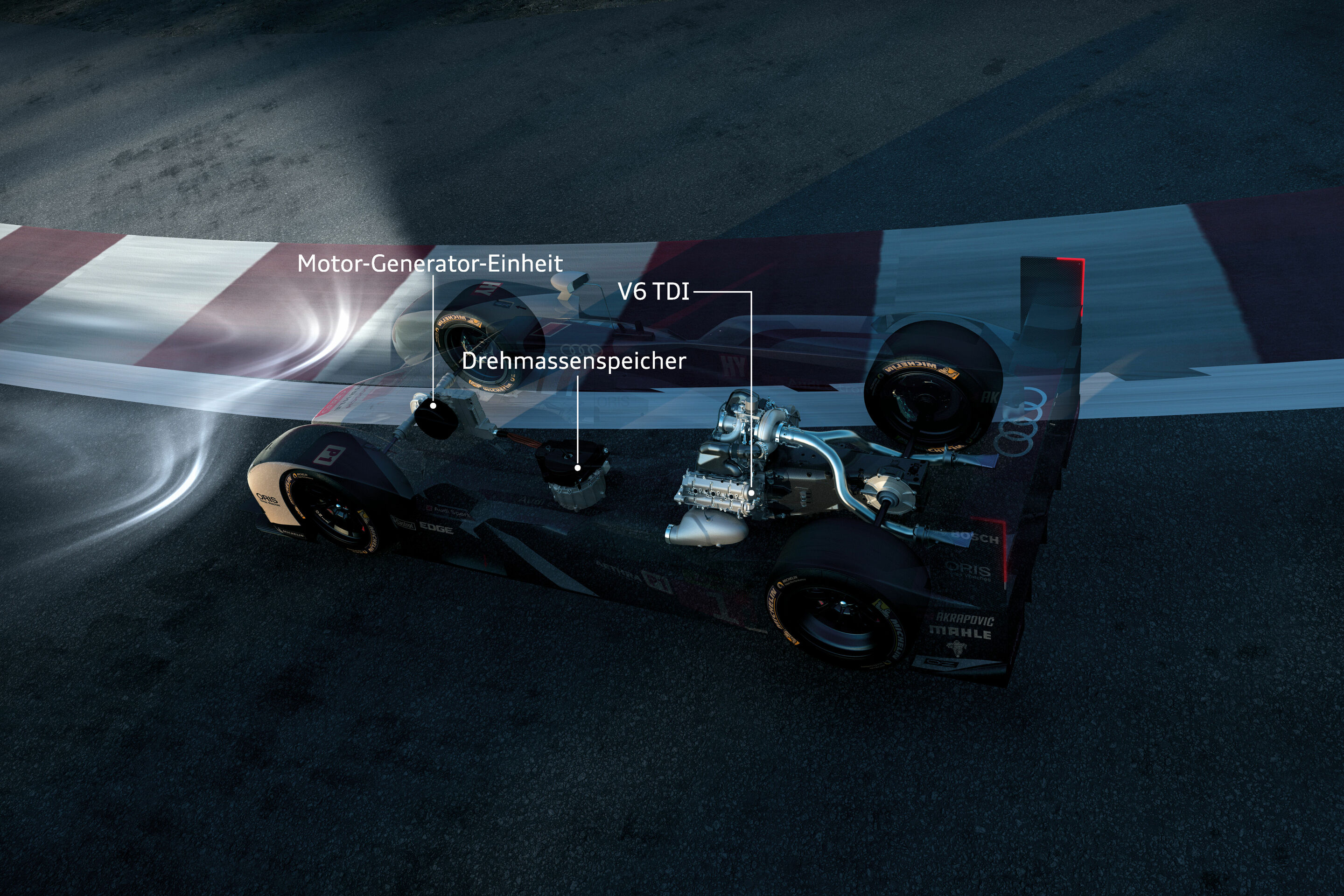 WEC 2014 - Audi R18 e-tron quattro, Hybridantrieb