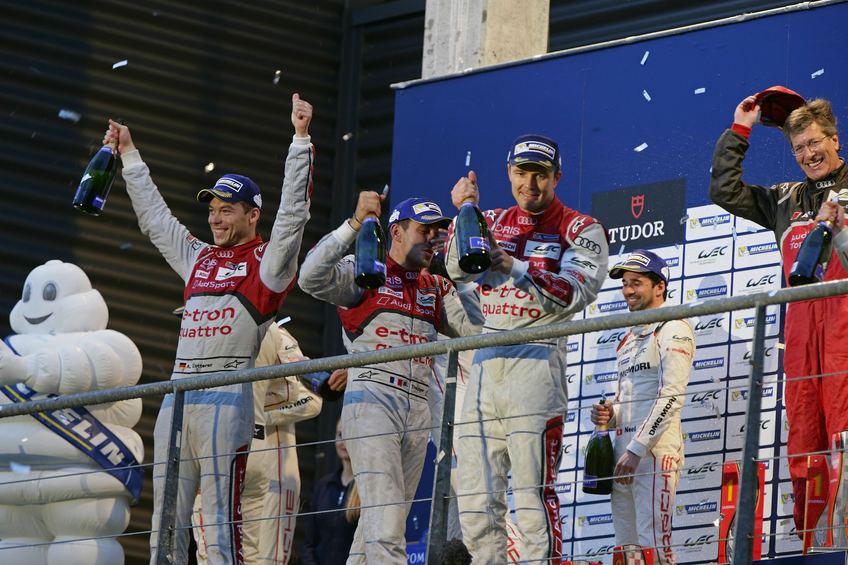 WEC Spa 2015 - André Lotterer, Benoît Tréluyer, Marcel Fässler, Ralf Jüttner