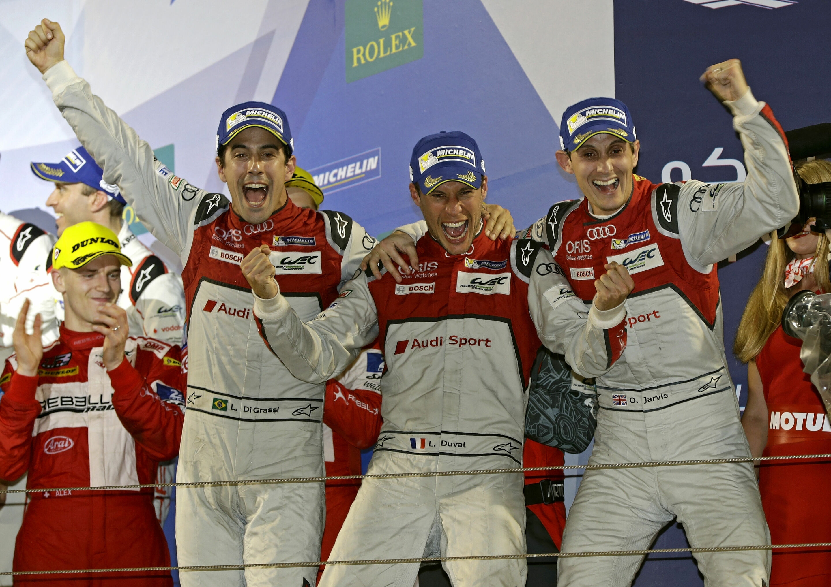 WEC Bahrain 2016 - Lucas di Grassi, Loïc Duval, Oliver Jarvis