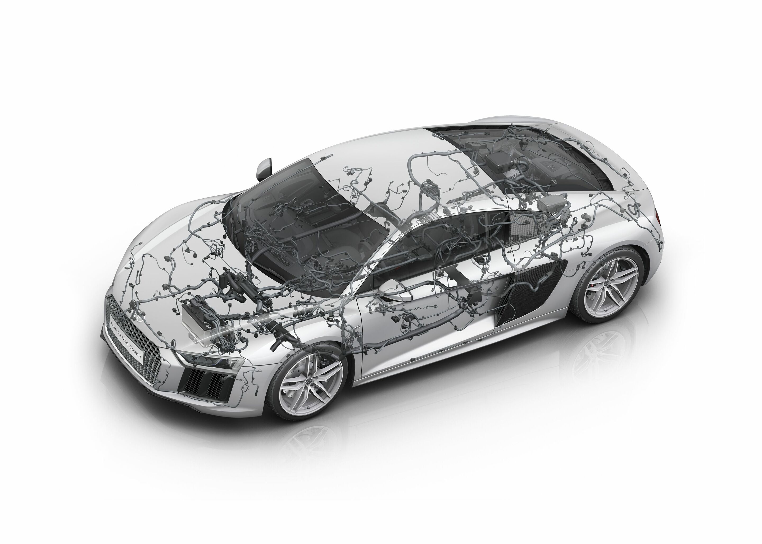 Technikillustrationen - Illustrationen für die Landing Page des Audi Technology Portal