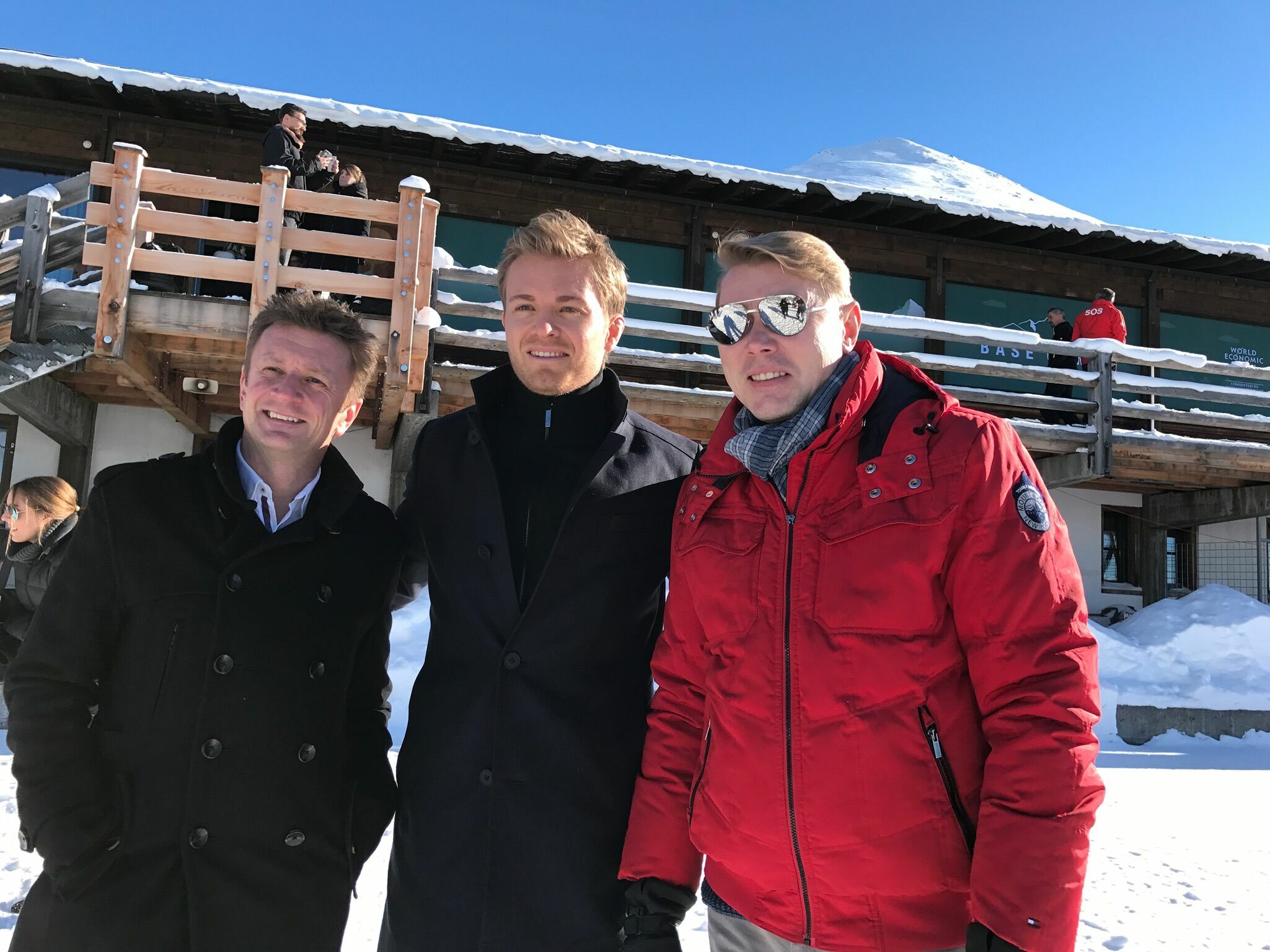 Weltwirtschaftsforum Davos 2017 - Allan McNish, Nico Rosberg, Mika Häkkinen