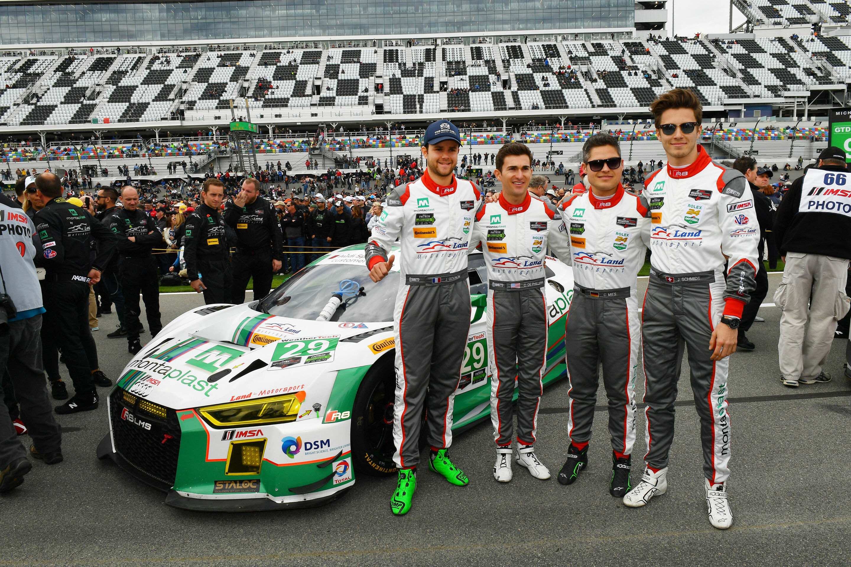 24h Daytona 2017 - Audi R8 LMS #29 (Montaplast by Land-Motorsport), Jules Gounon/Connor De Phillippi/Christopher Mies/Jeffrey Schmidt