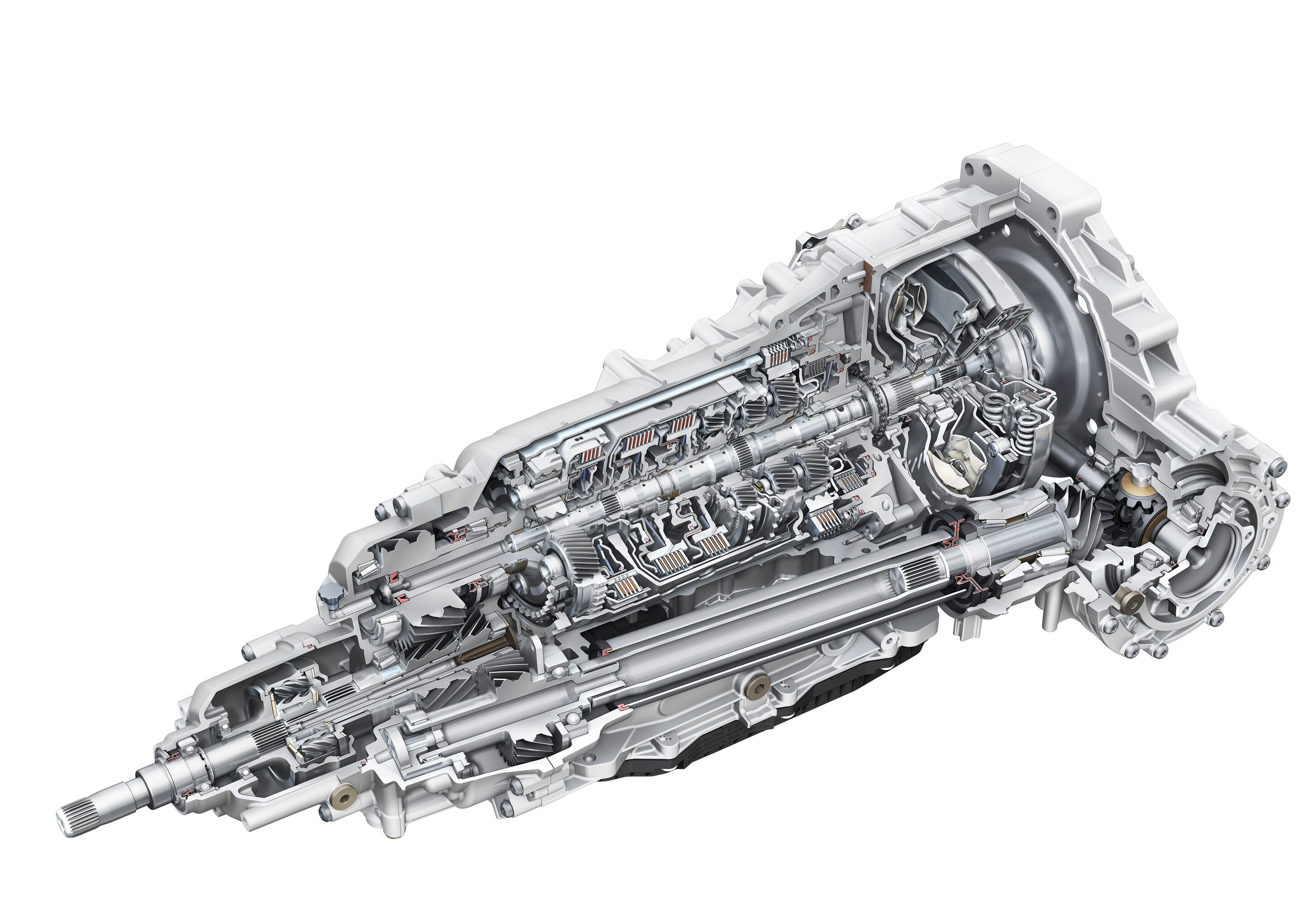 Illustration - Eight-speed tiptronic - The eight-speed tiptronic is a classic torque-converter automatic transmission whose great strength lies in its high level of shifting and drive off comfort.