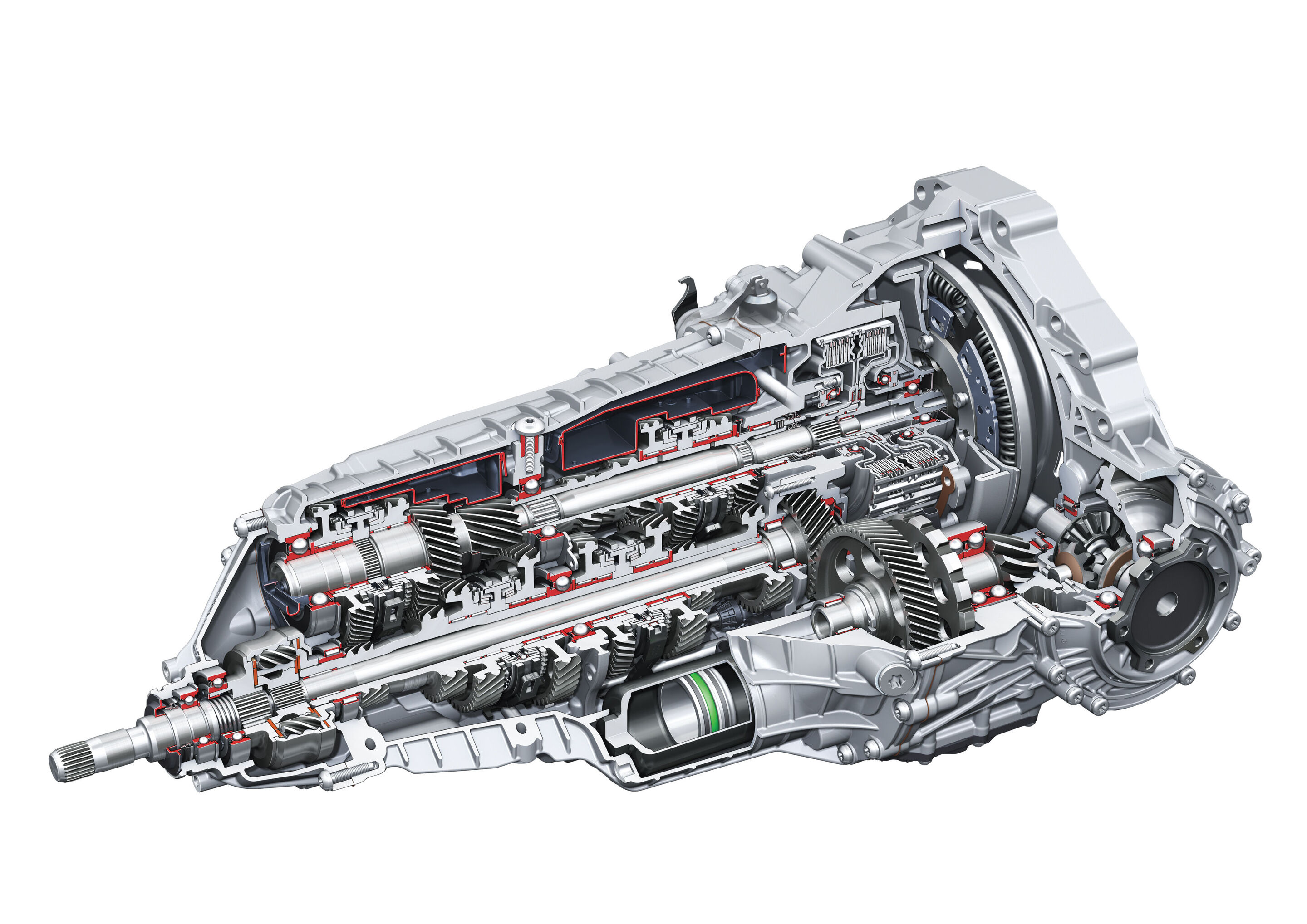 Illustration - S tronic dual-clutch transmission - The S tronic combines the convenience of an automatic transmission with the efficiency of a manual transmission.