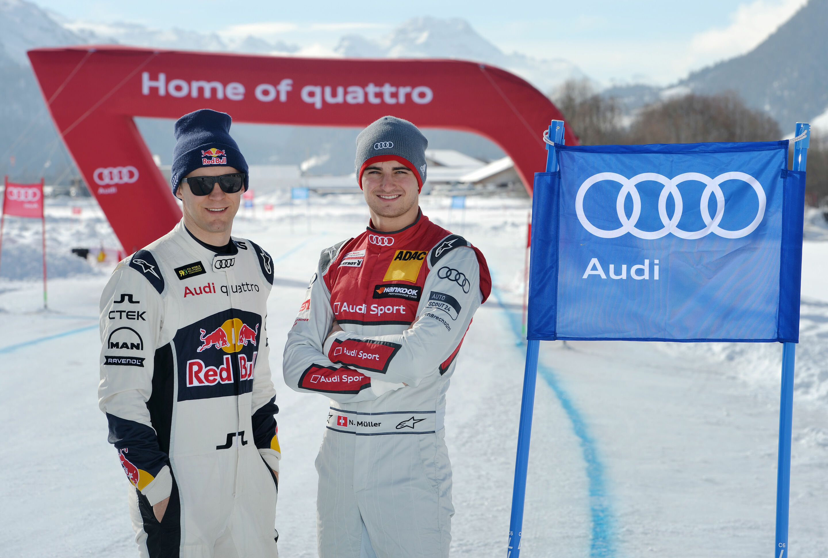 Müller visits Ekström in St. Moritz - Mattias Ekström, Nico Müller