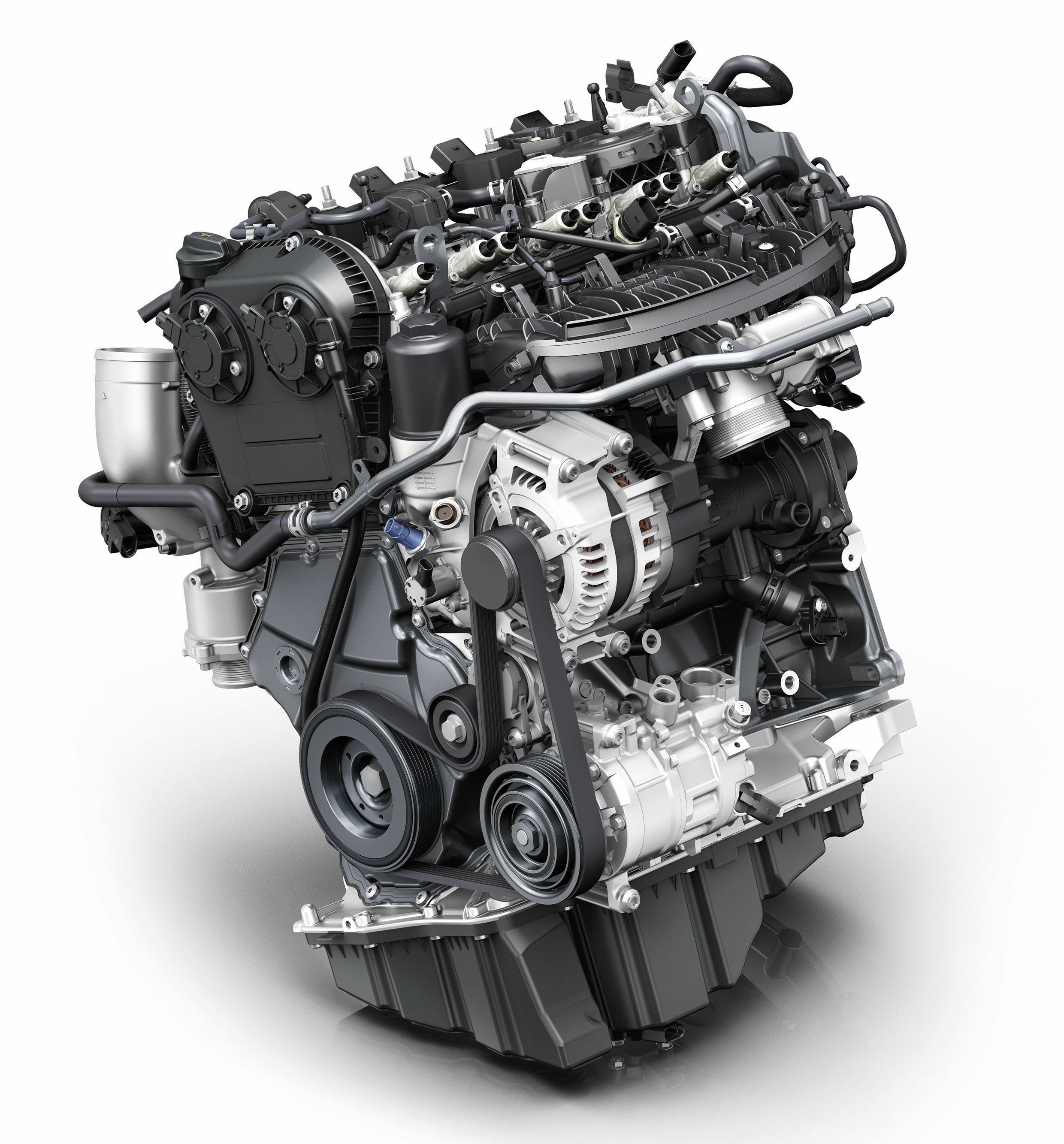 Illustration - 2.0 TFSI with 140 kW (190 hp) - The B-cycle combustion process is an efficiency technology for gasoline engines by Audi.