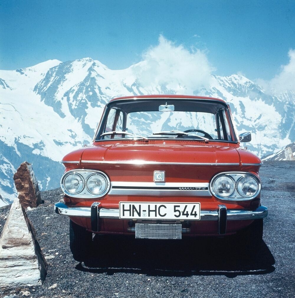 Audi Tradition reist mit Design-Meilenstein  zur Techno Classica - Sehr schnell in den Bergen: NSU TTS (1967).