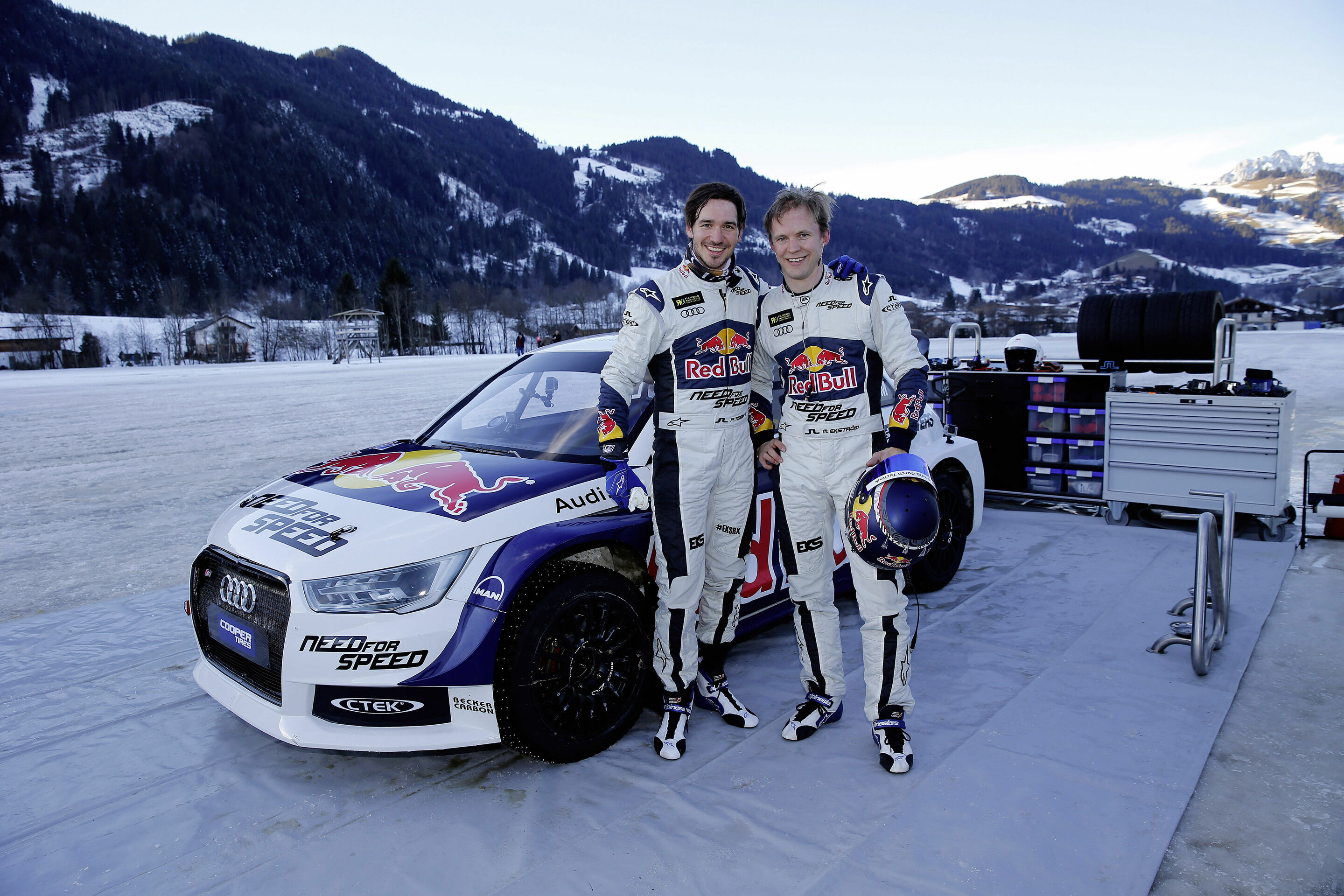 Action-packed diversion at the ‘Home of quattro in Kitzbühel: slalom star Felix Neureuther and the two-time DTM Champion Mattias Ekström