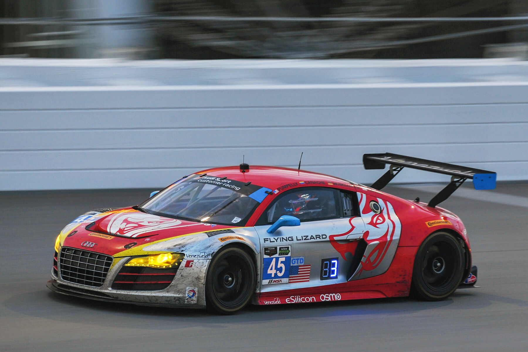 24h Daytona 2014 - Audi R8 LMS #45 (Flying Lizard Motorsports) Nelson Canache jr. (YV), Tim Pappas (USA), Spencer Pumpelly (USA), Markus Winkelhock (D)