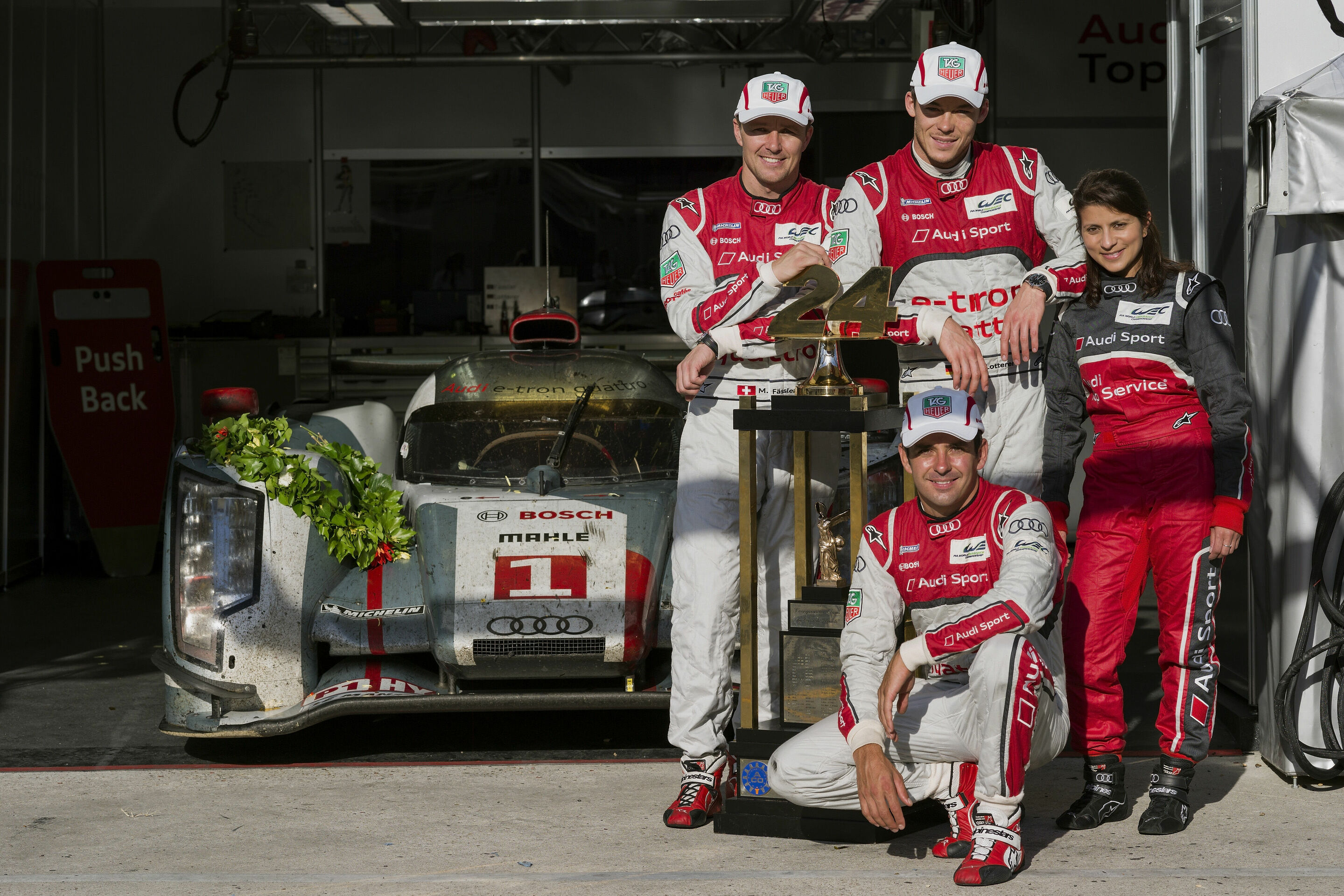 WEC 2012 - Audi R18 e-tron quattro #1 (Audi Sport Team Joest), Marcel Fässler (CH), André Lotterer (D), Benoît Tréluyer (F), Leena Gade