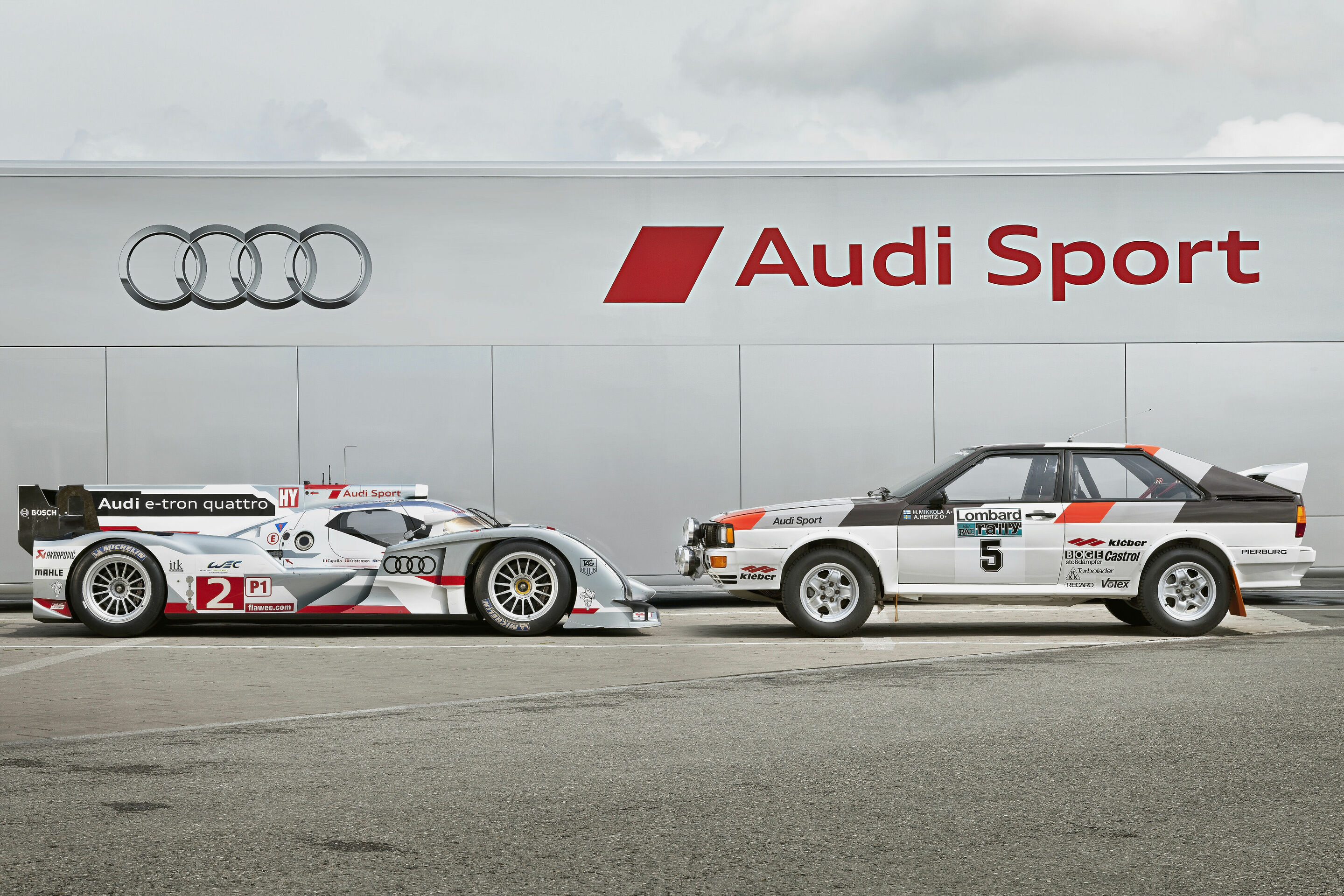 Audi R18 e-tron quattro, Audi quattro - Audi R18 e-tron quattro, Audi quattro - die jüngste und die erste Generation von quattro im Motorsport