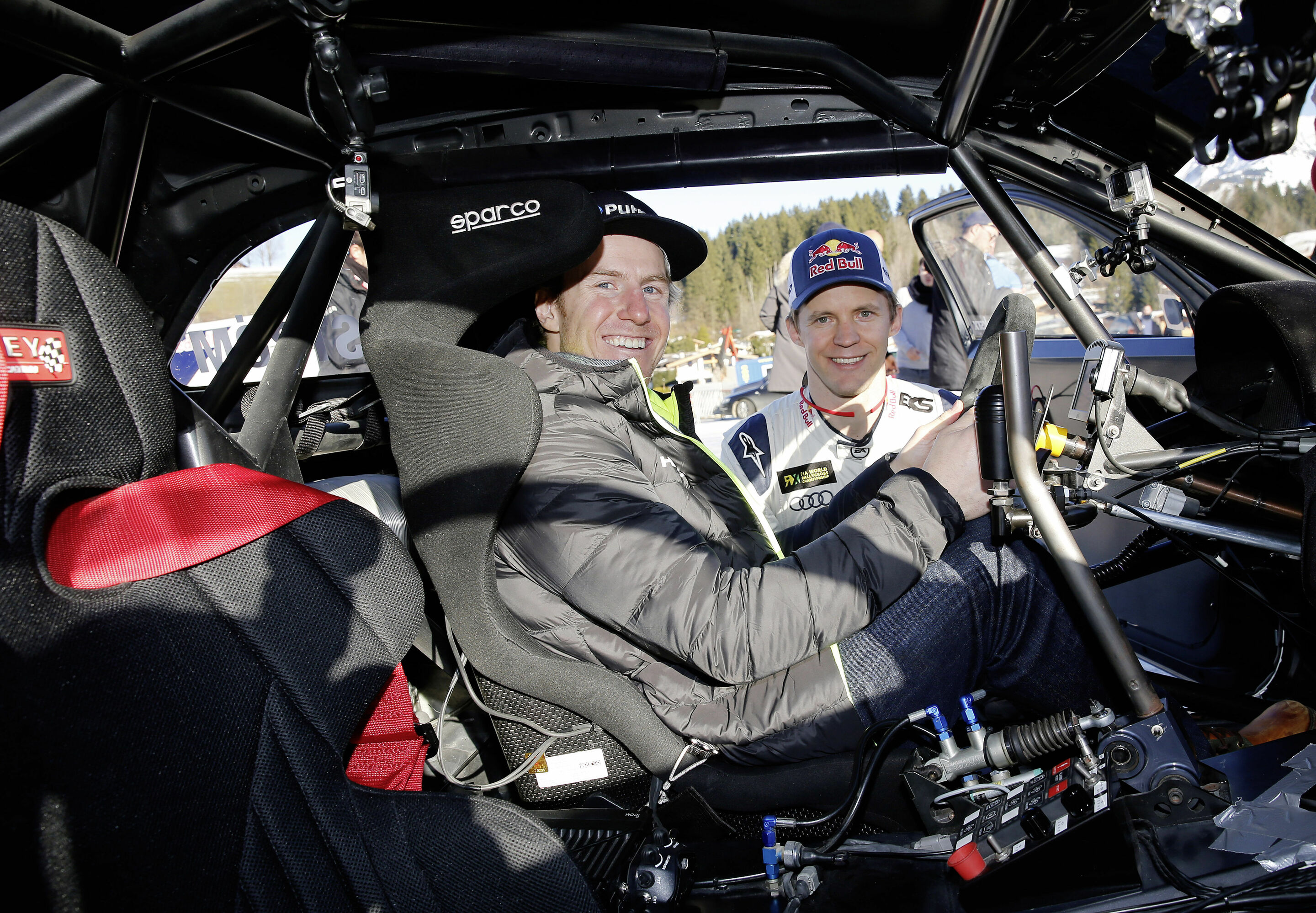 Ted Ligety (left), Mattias Ekström
