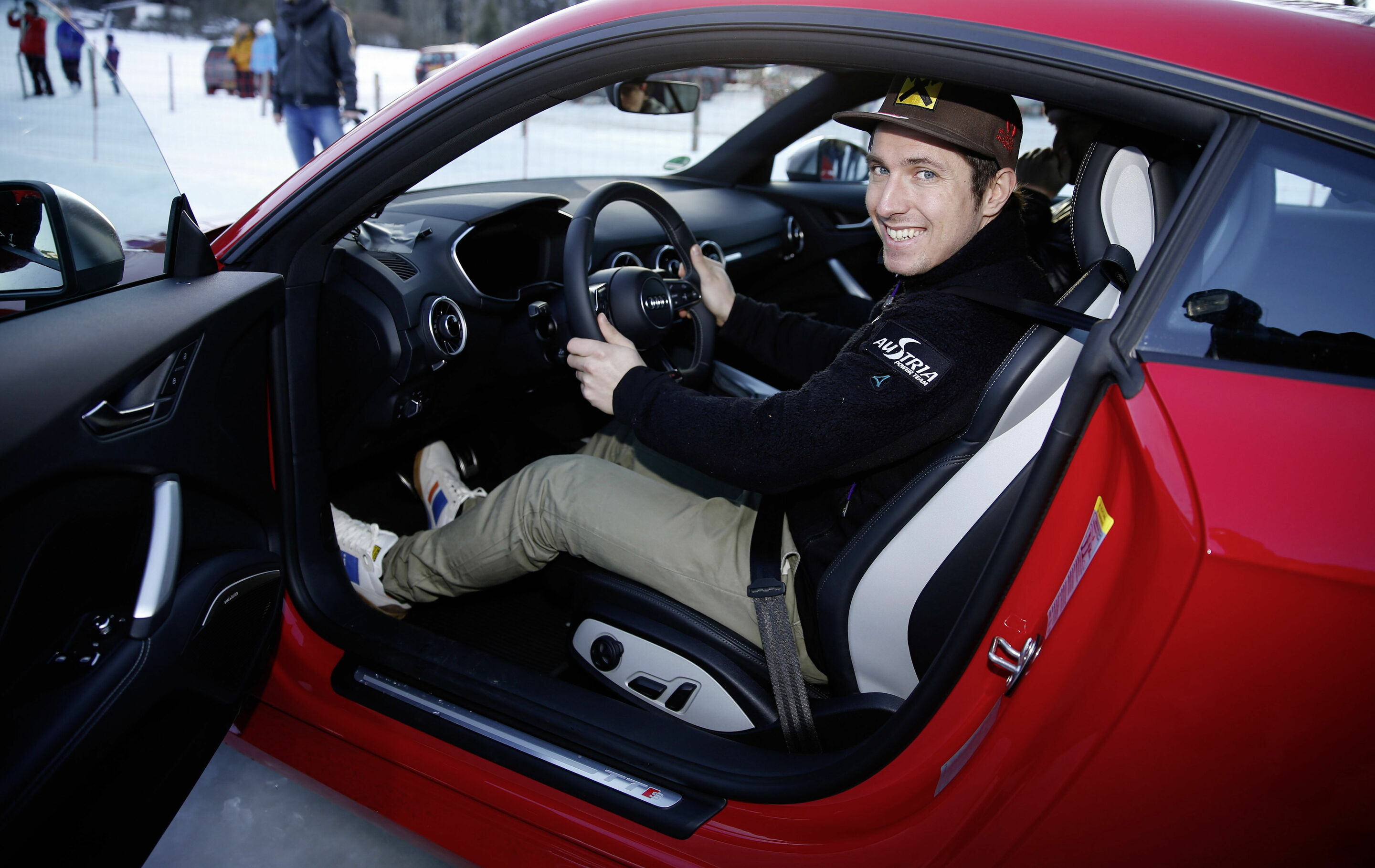 Marcel Hirscher at the Audi driving experience