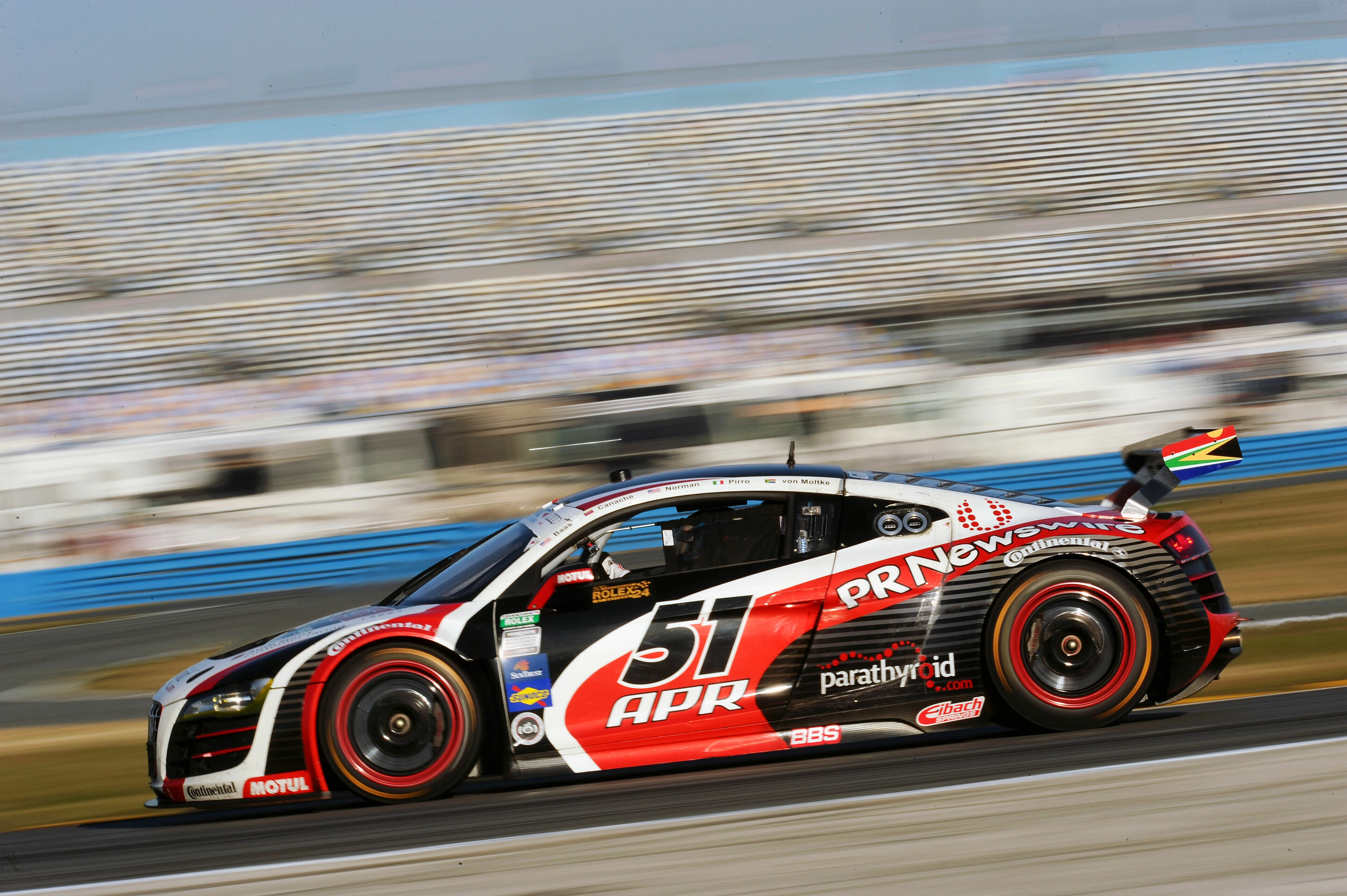 24h Daytoona 2012 - Ian Baas/Nelson Canache/Dion von Moltke/Dr. Jim Norman/Emanuele Pirro, APR Motorsport Audi R8 GRAND-AM