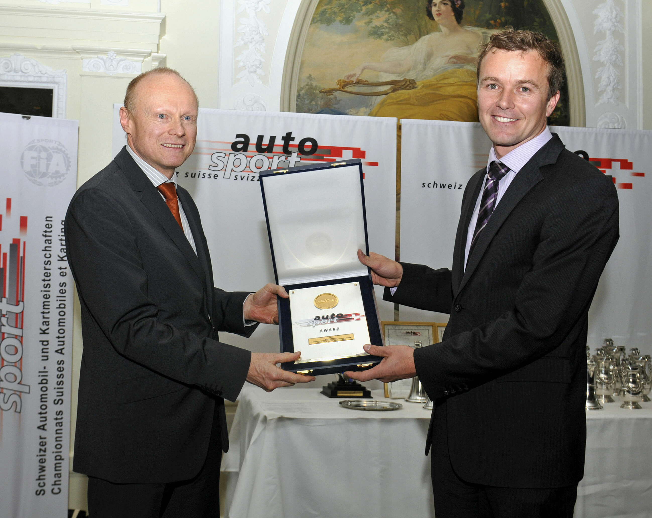 ASS Award 2011 - Andreas Michel, Präsident Auto Sport Schweiz GmbH, Marcel Fässler