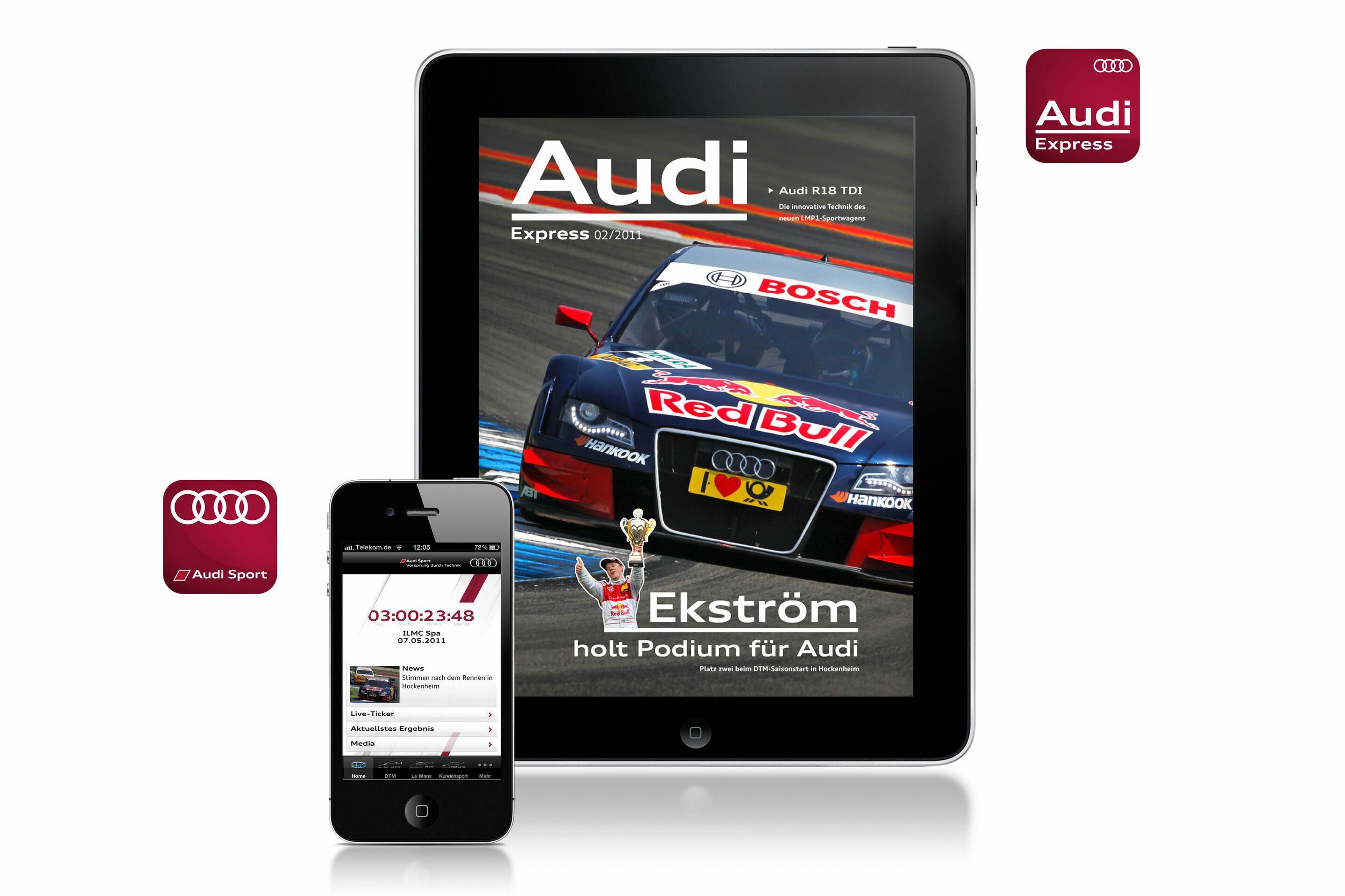 Audi Sport 2011 - Zwei neue Apps von Audi für das iPhone und das iPad