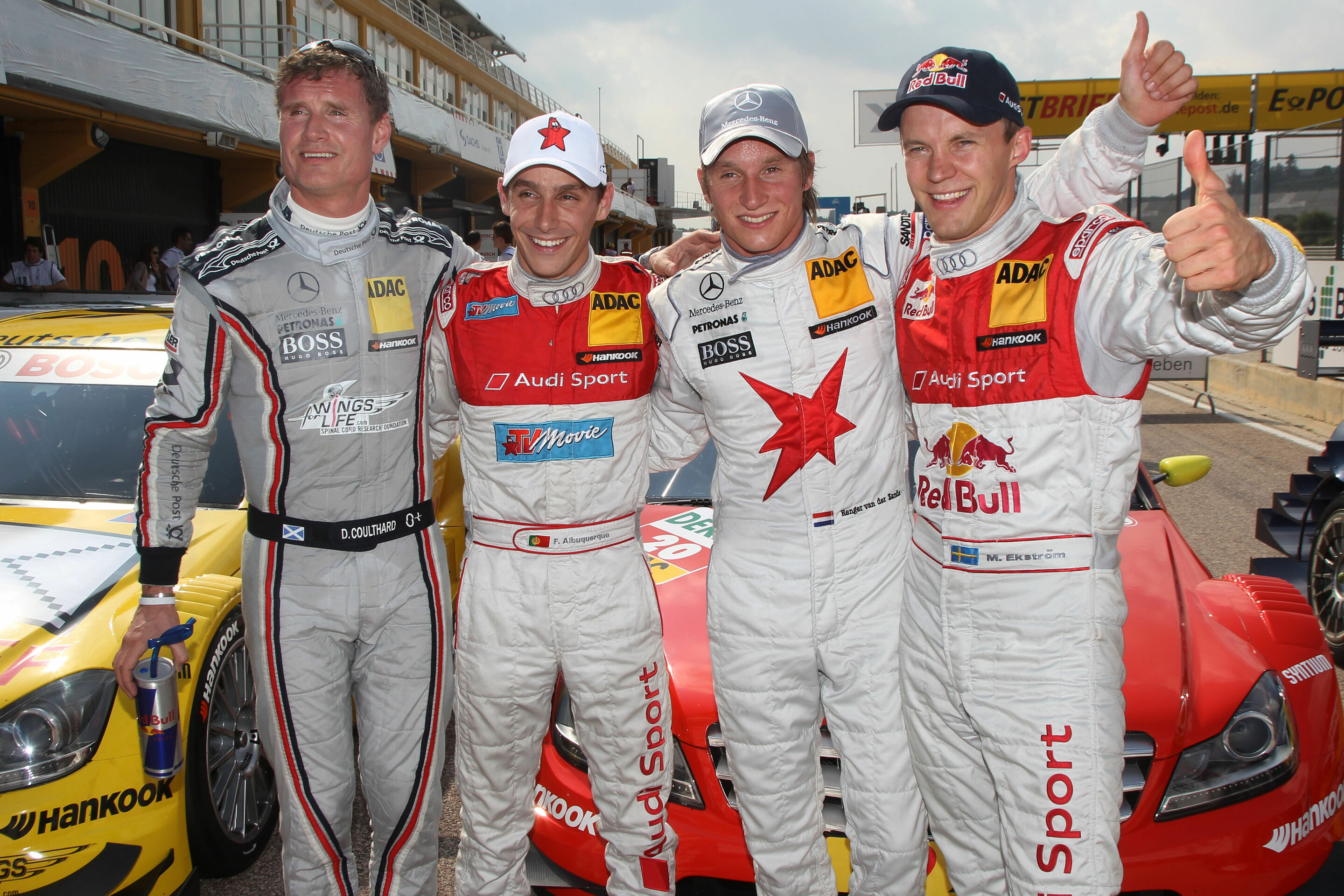 DTM 2011 - David Coulthard, Filipe Albuquerque, Renger van der Zande, Mattias Ekström