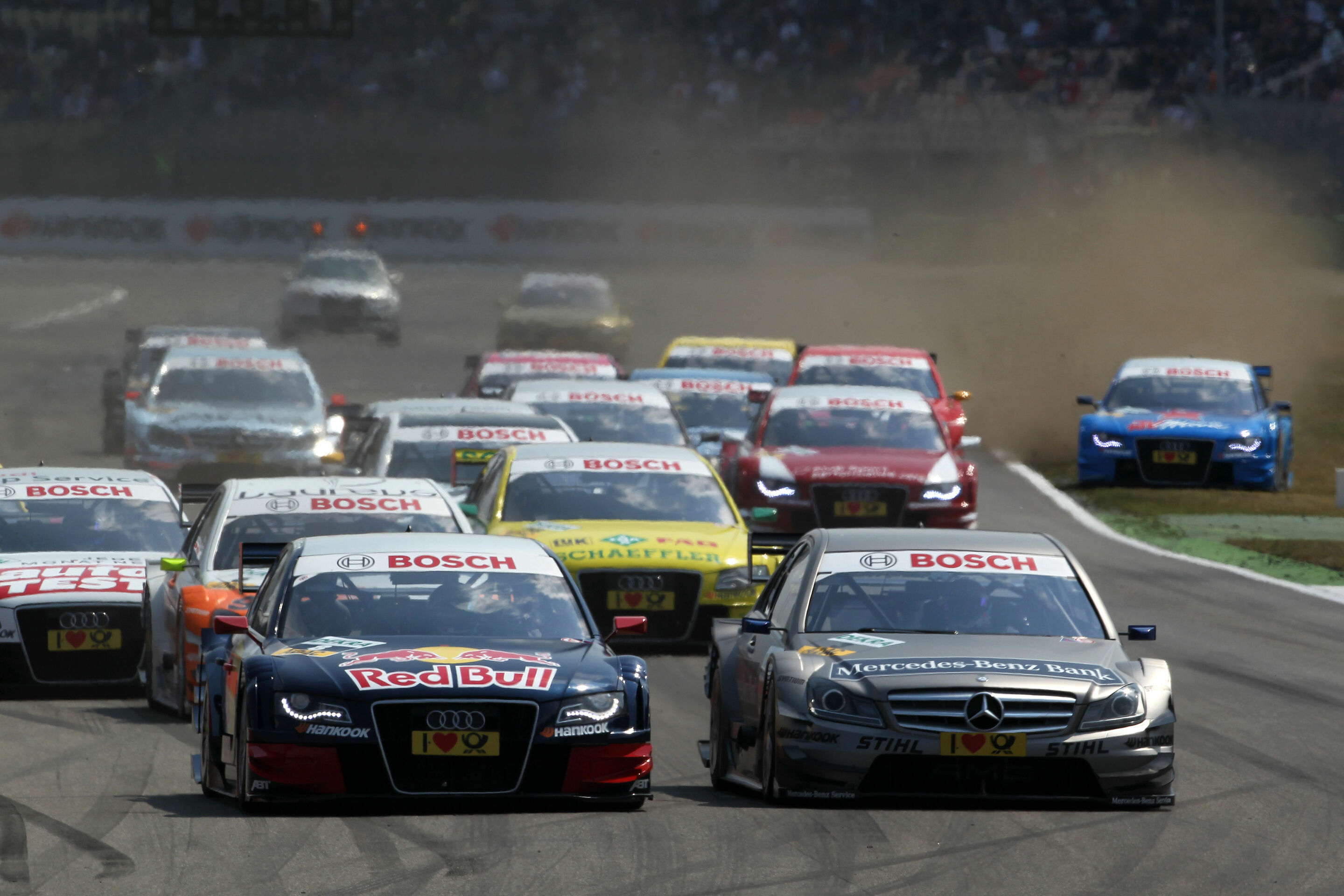DTM 2011 - Start with Red Bull Audi A4 DTM #8 (Audi Sport Team Abt Sportsline), Mattias Ekström