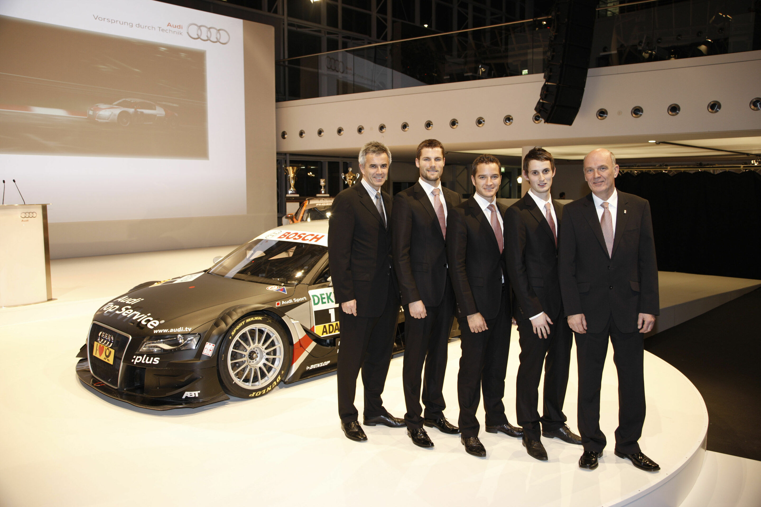 Presentation - Peter Schwarzenbauer, Martin Tomczyk, Timo Scheider, Oliver Jarvis, Dr Wolfgang Ullrich