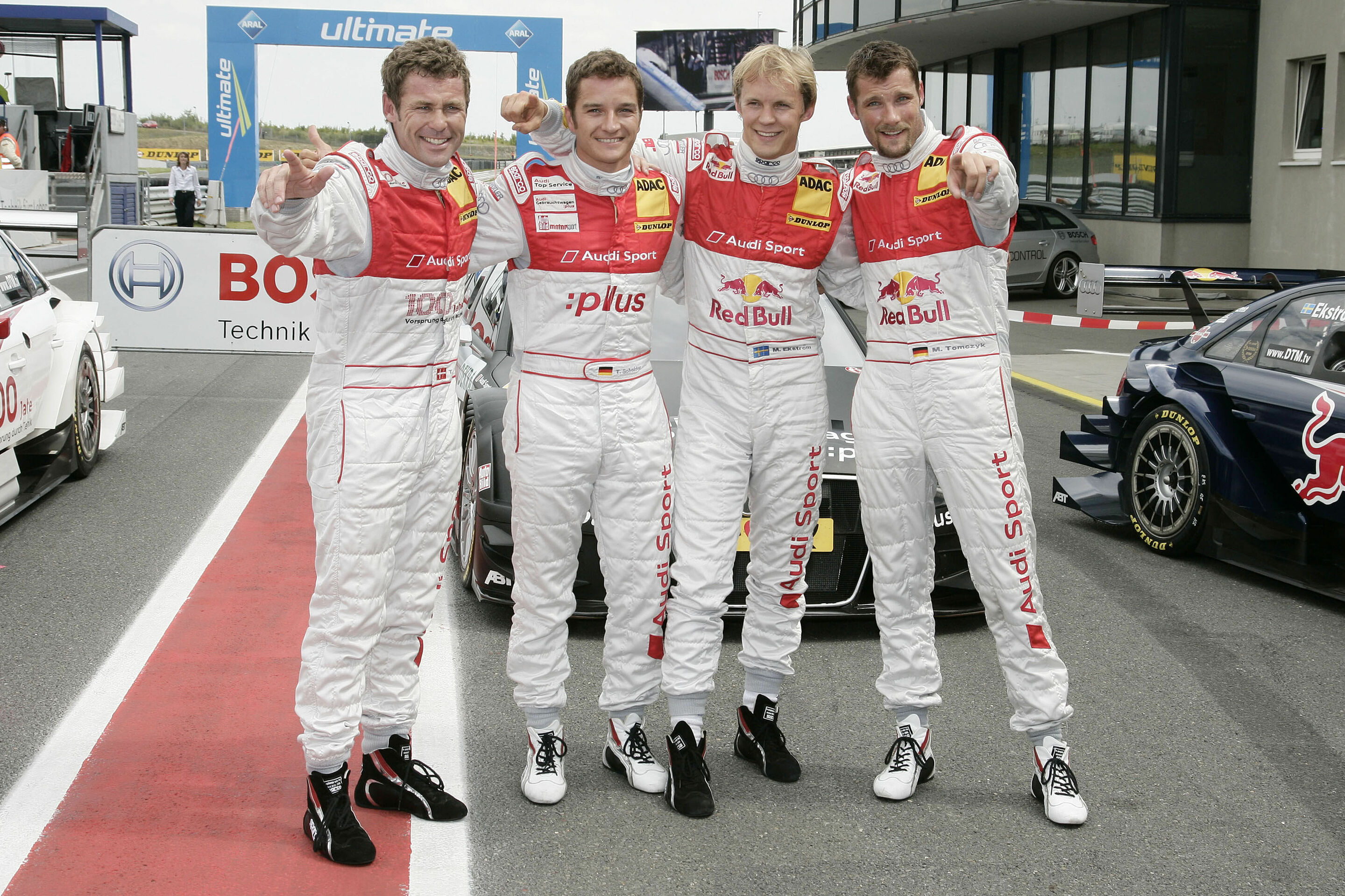 DTM 2009 - Tom Kristensen, Timo Scheider, Mattias Ekström, Martin Tomczyk